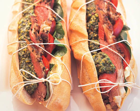 Crusted lamb salad rolls with pistachio, mint and parsley pesto Recipe | Beef + Lamb New Zealand