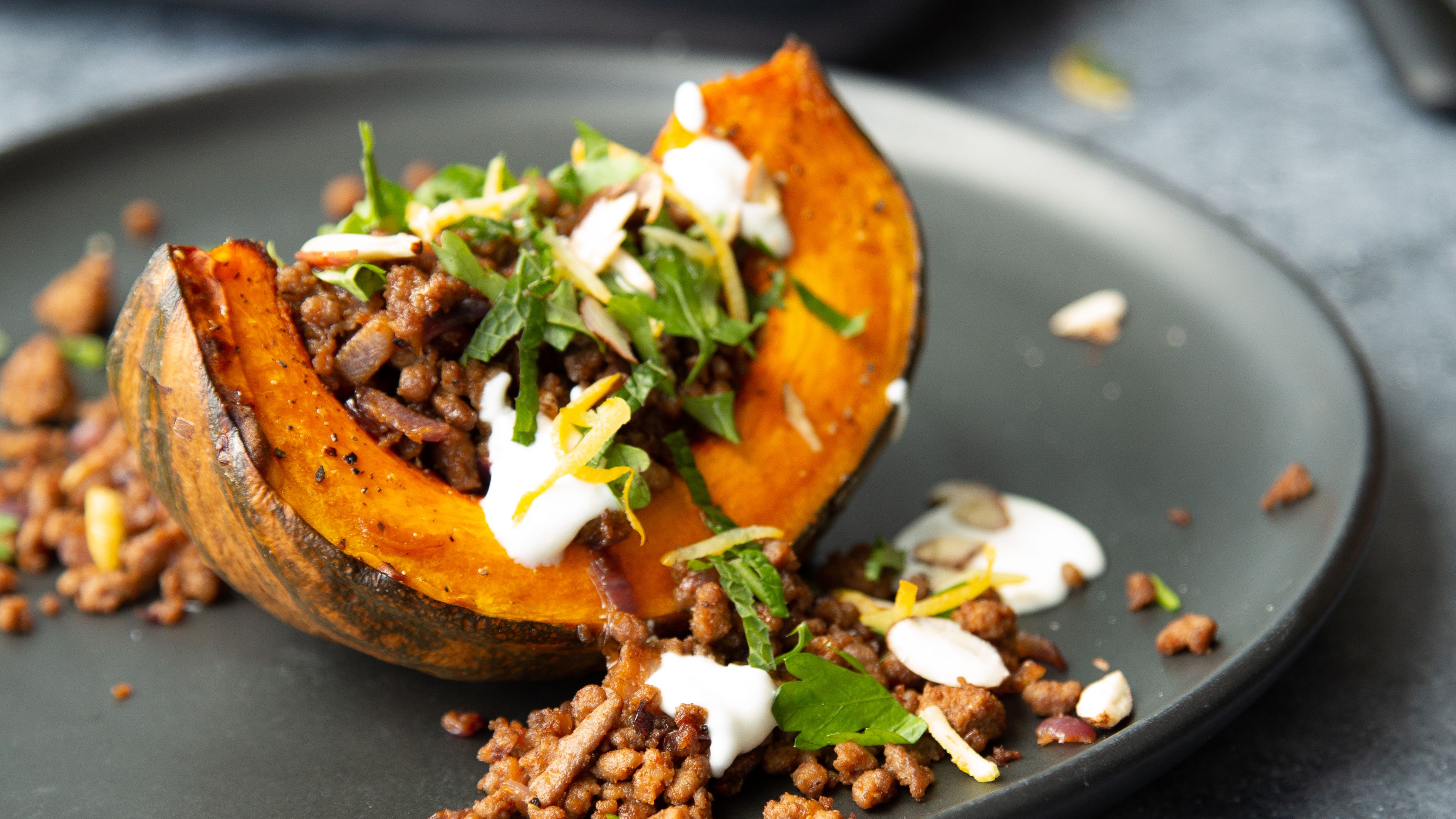 Roast pumpkin with spiced lamb Recipe | Beef + Lamb New Zealand