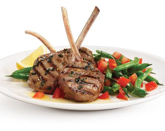 Lemon and thyme lamb cutlets with green bean salad Recipe | Beef + Lamb New Zealand