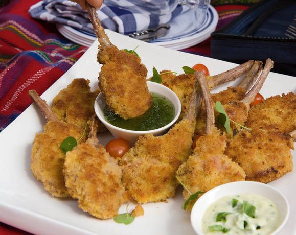 Crumbed lamb cutlets with summer dips Recipe | Beef + Lamb New Zealand