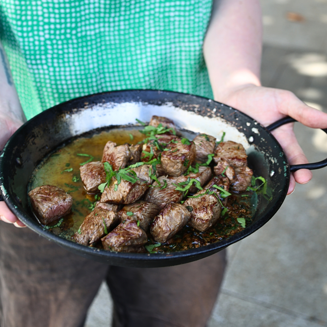 Sirloin steak bites with cowboy butter Recipe | Beef + Lamb New Zealand