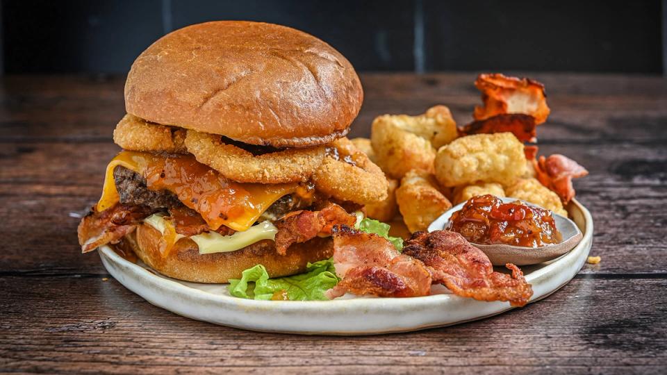 Cheesy Rodeo Burger Recipe Beef + Lamb New Zealand