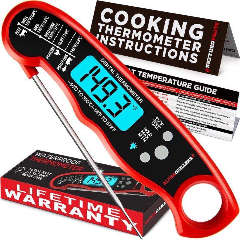 Alpha Grillers Instant Read Meat Thermometer Digital