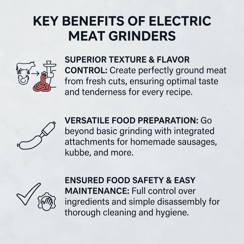 CHEFFANO Meat Grinder, 2800W Max Meat Grinder Electric