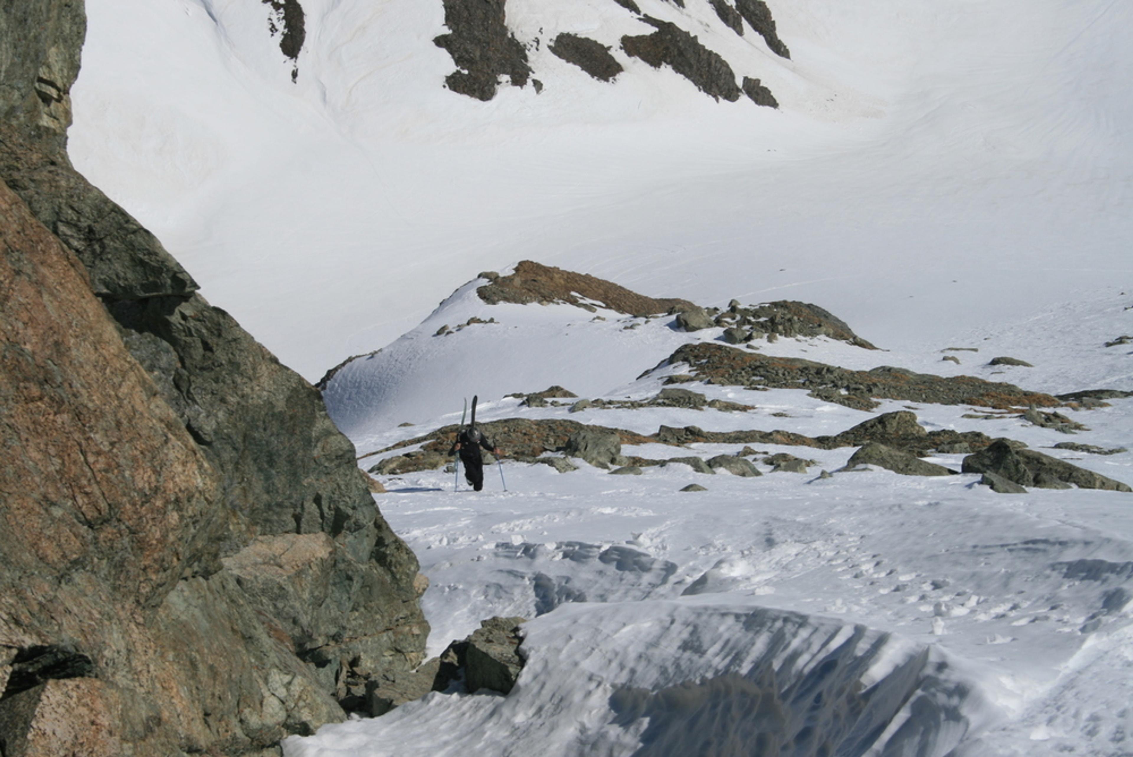 Pelvas - Couloir NE - Au milieu