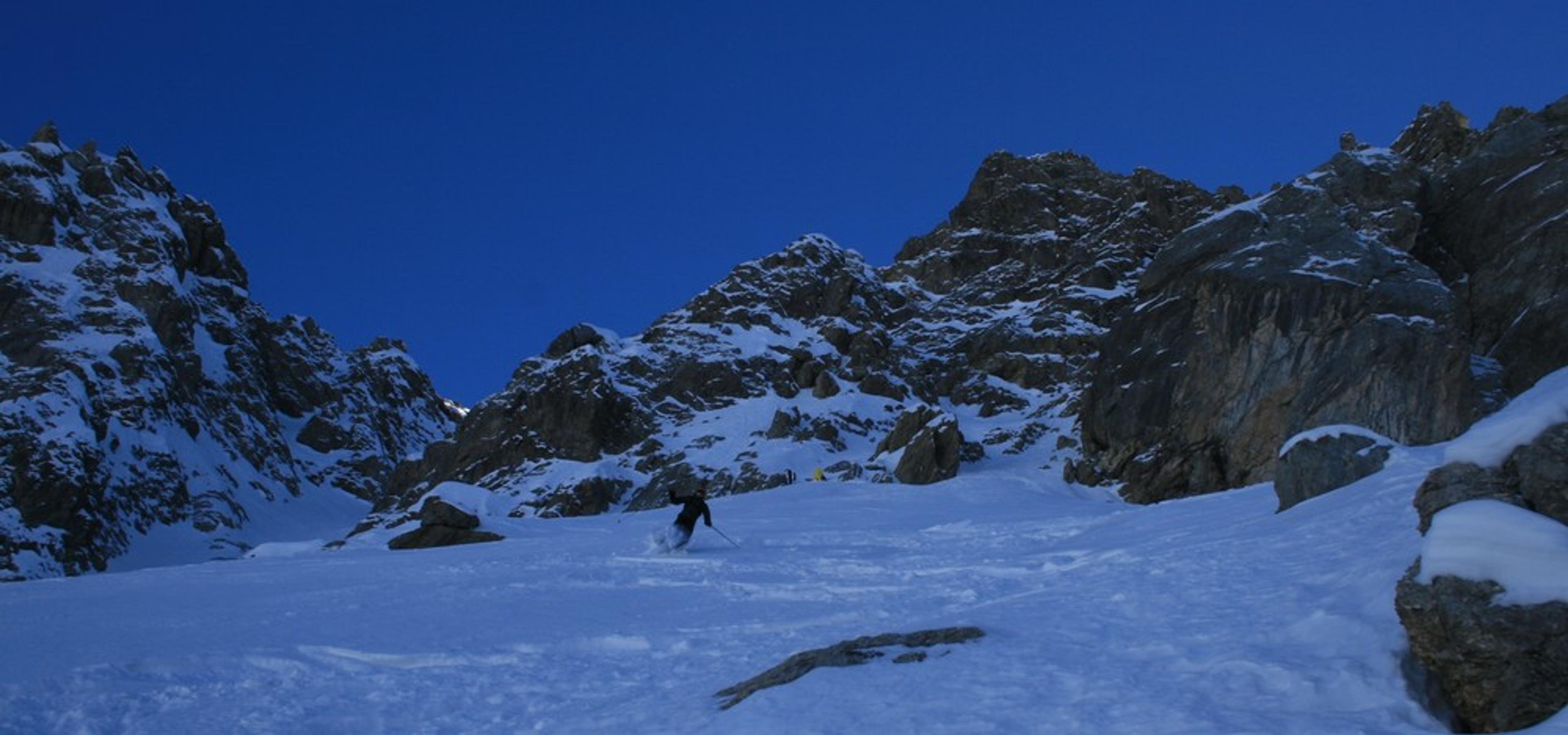 Cime de la Condamine - Grande ambiance dans les pentes nord de Bouchard