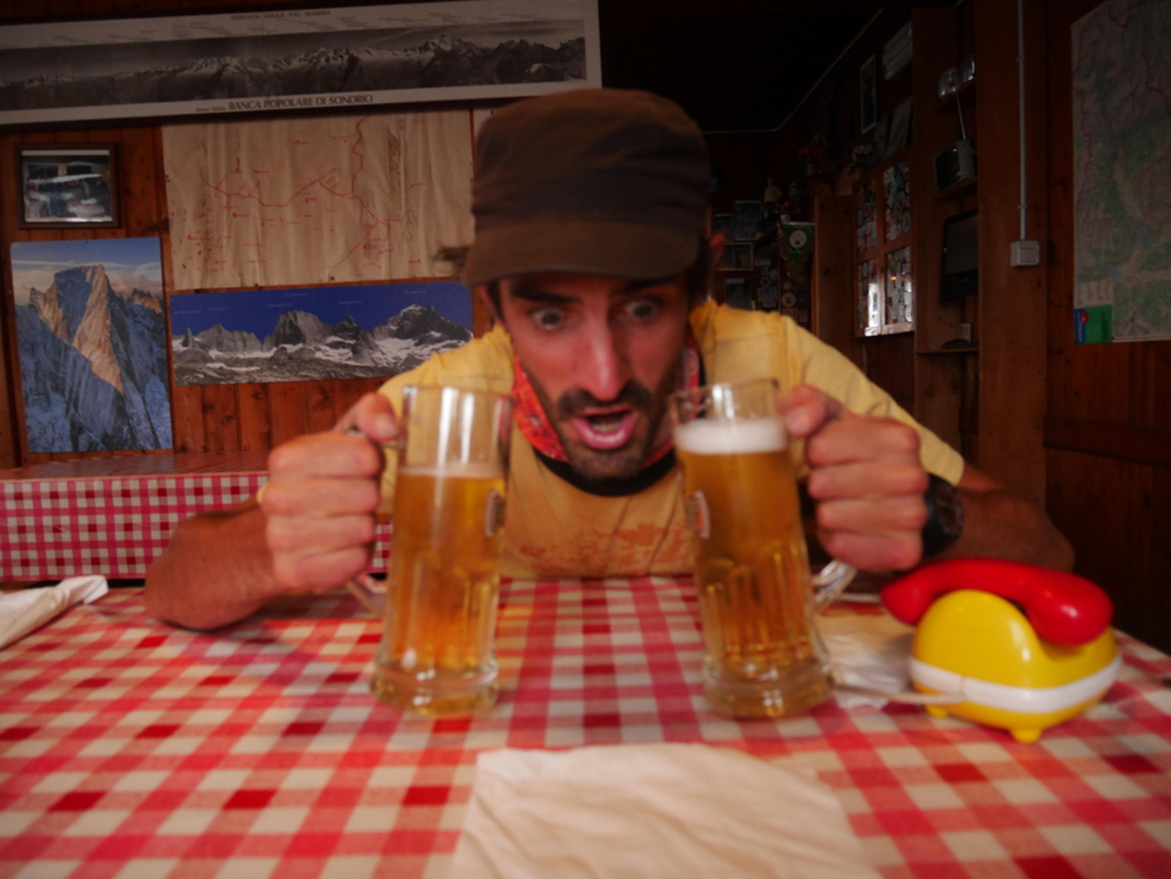 Arête nord Piz Badile - Jamais de prise de décision avant la bière!