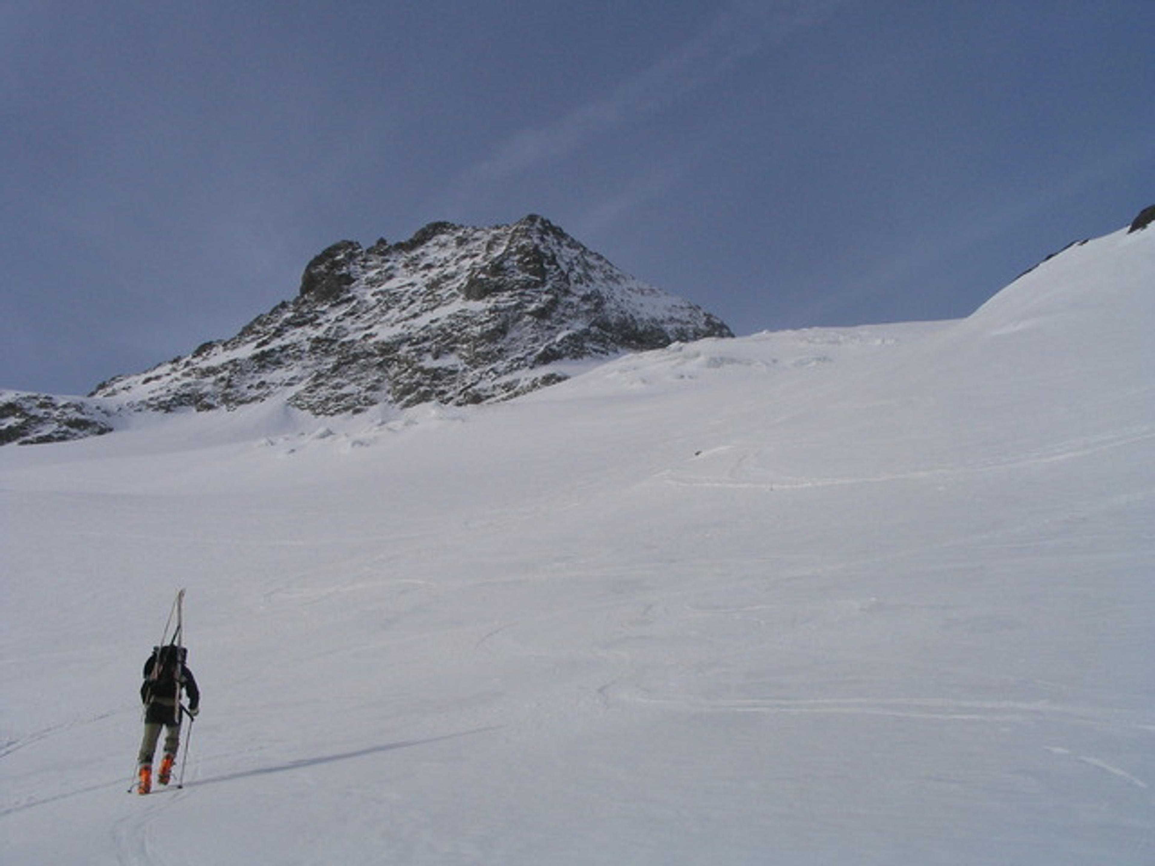 Thomas à la montée sur le Glacier de Séguret Foran
