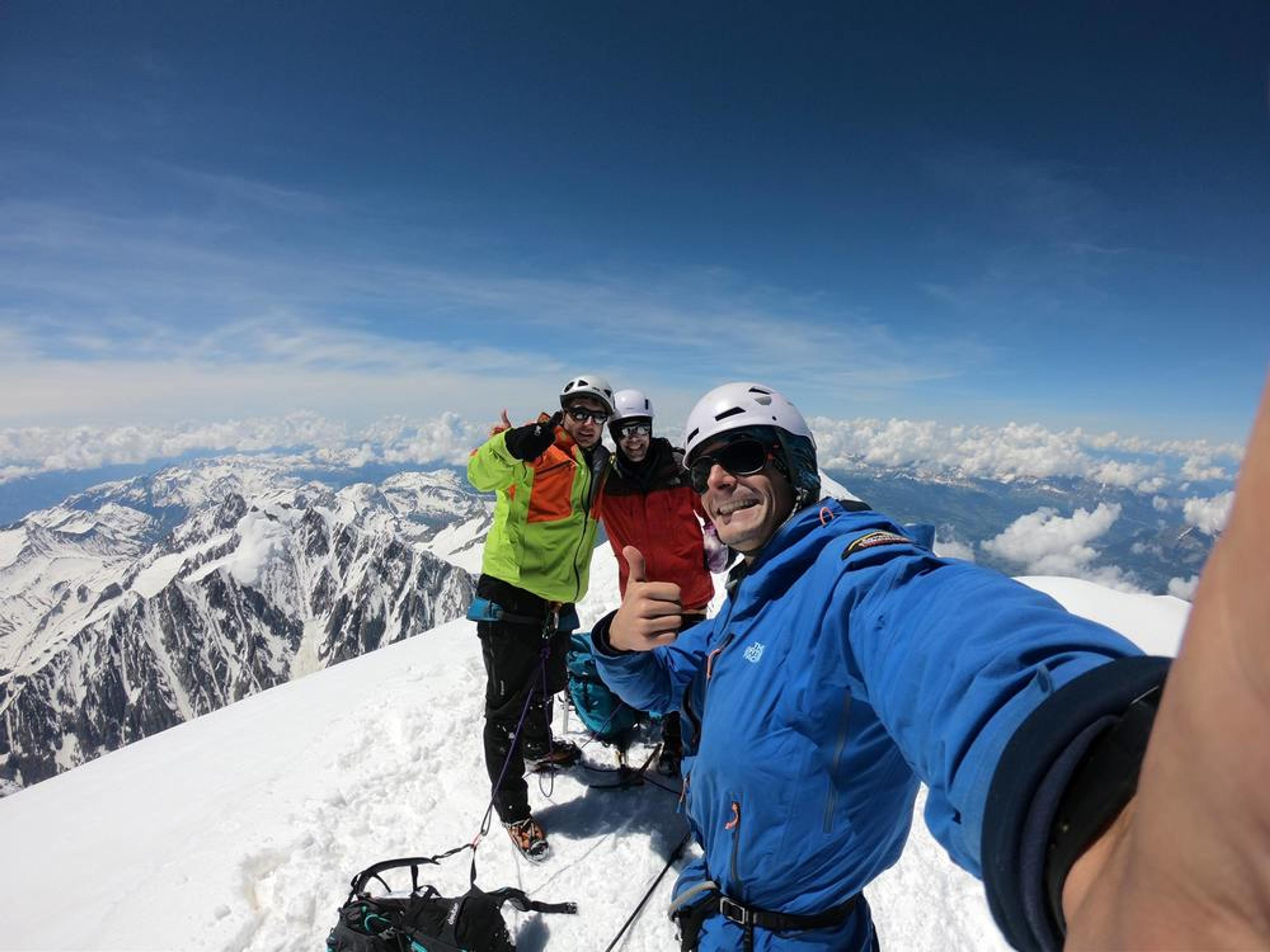 Mont-Blanc - Stan, Manu et JB au sommet