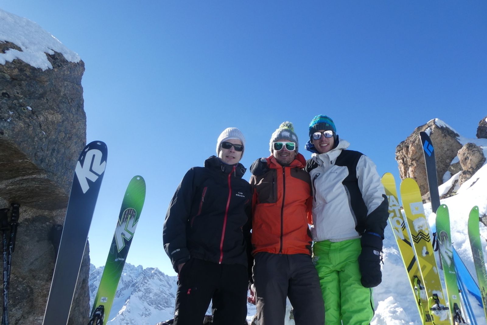 Etendard Combeynot - Couloir nord - Au top