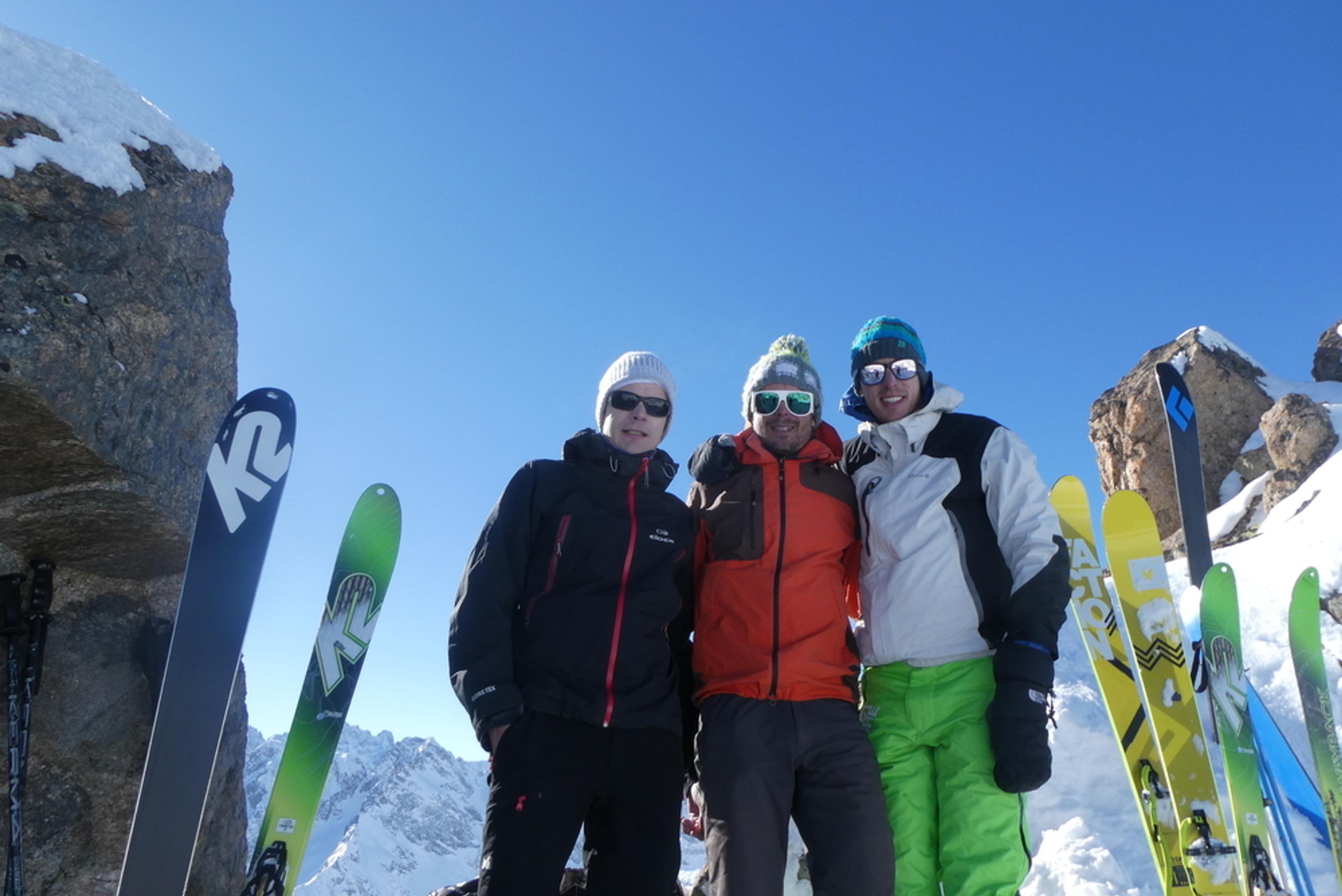 Etendard Combeynot - Couloir nord - Au top