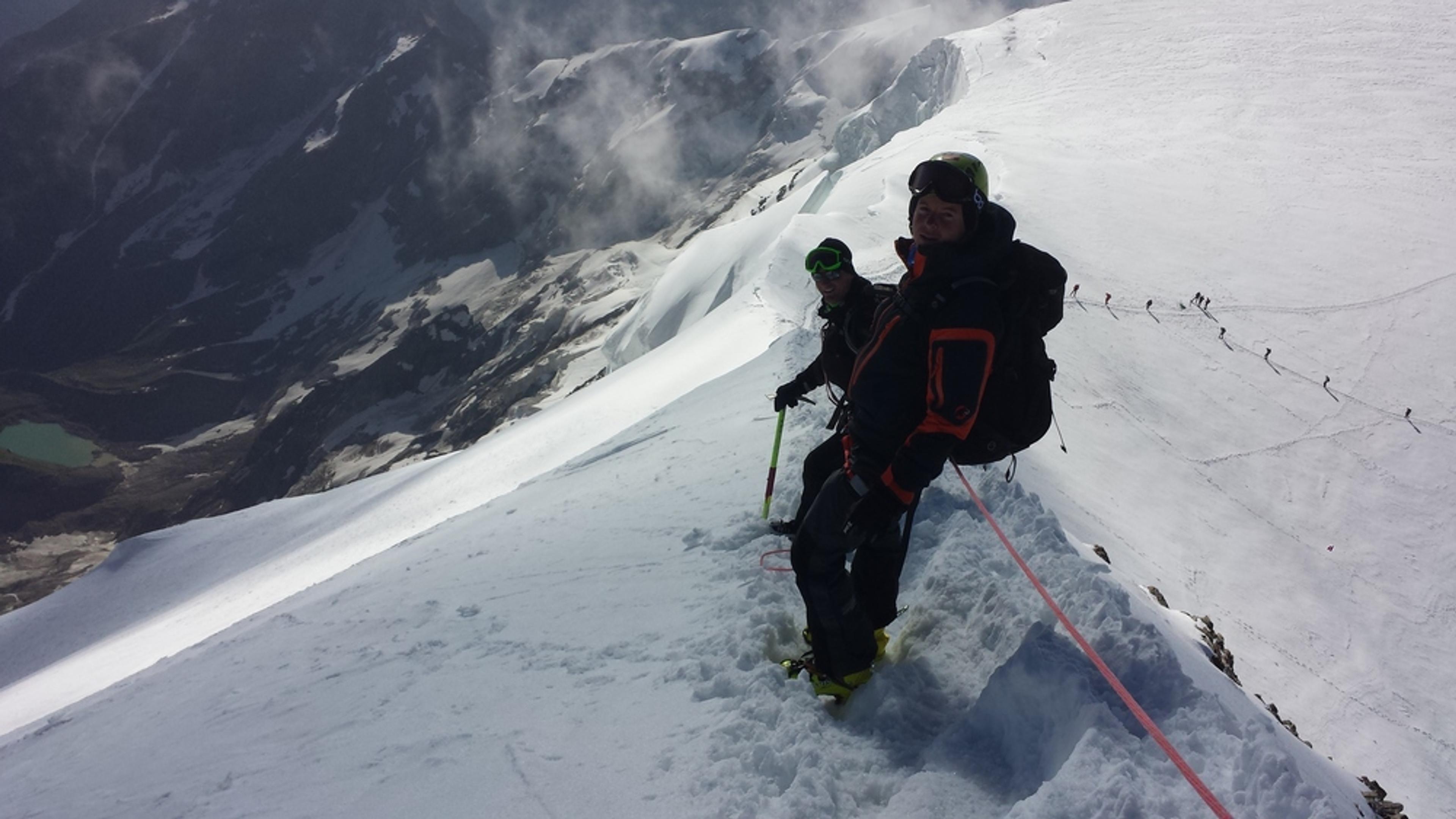 Mnt-Rose - Ski - Descente de la pointe ZUmstein