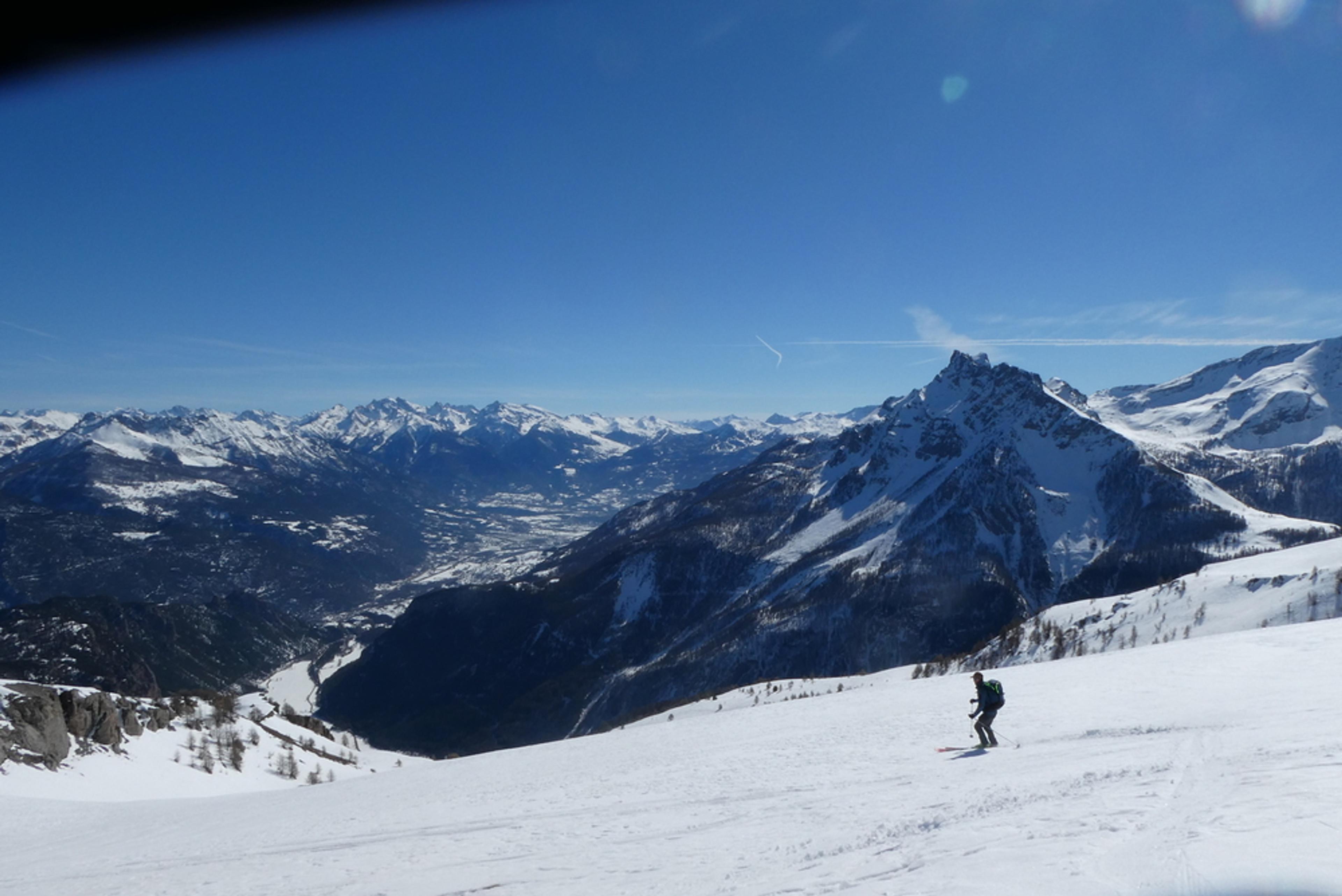 Découverte ski de randonnée - Tête des Lauzières - Toujours cette vue pour skier