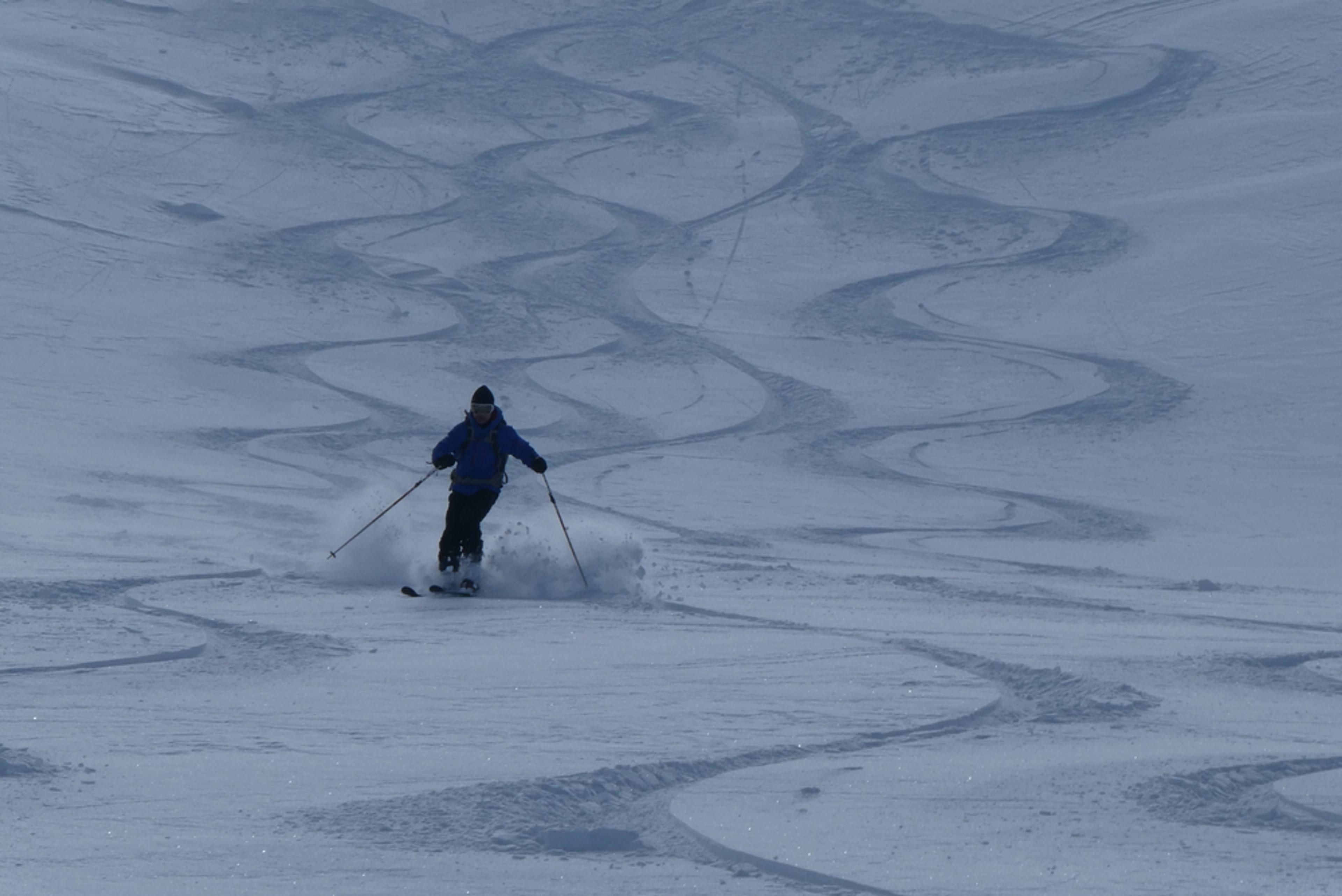 Ski rando terre rouge - Vers la Pissine - Tricotage