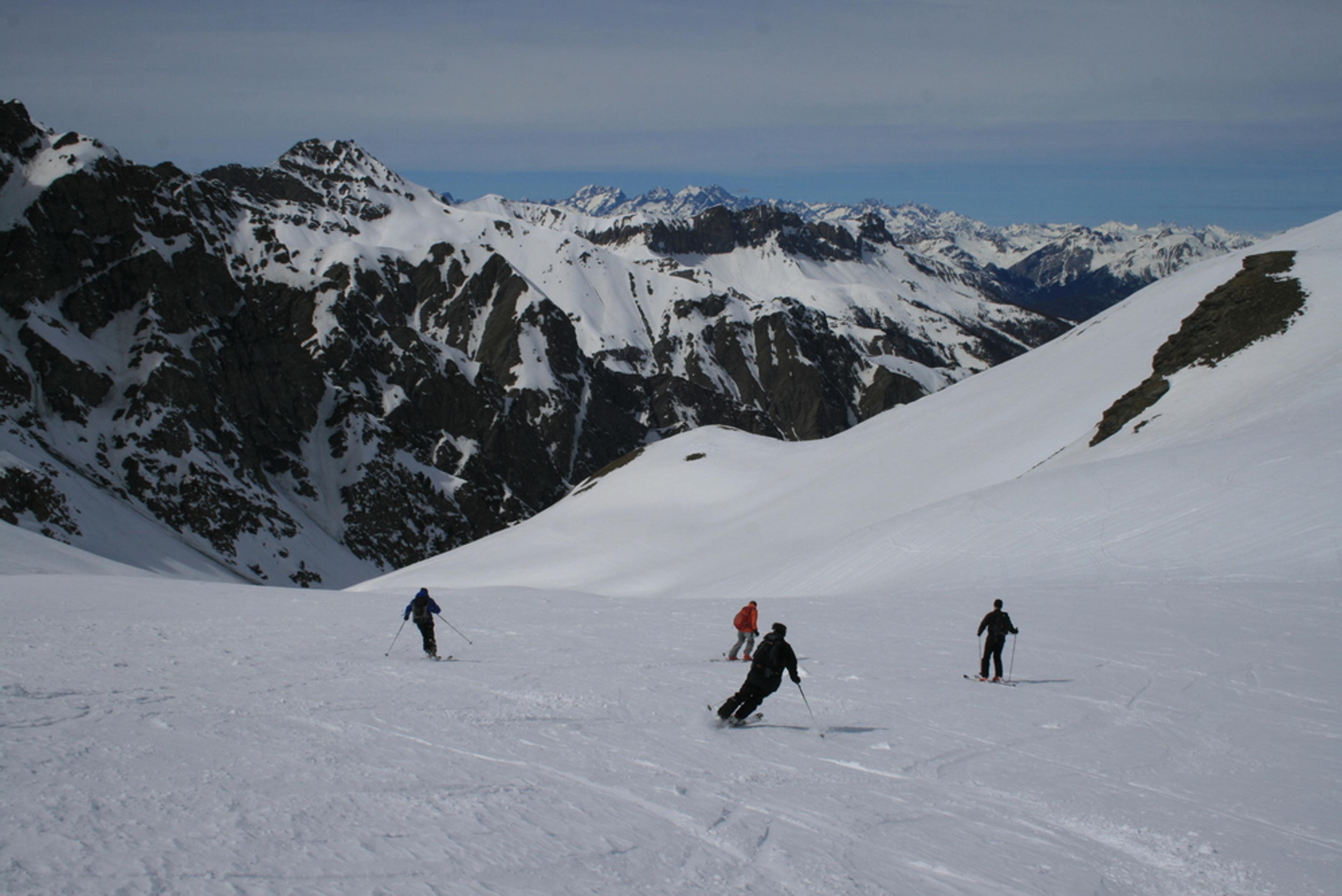 Raid ski Queyras - Tête du Longet - Ski en bande