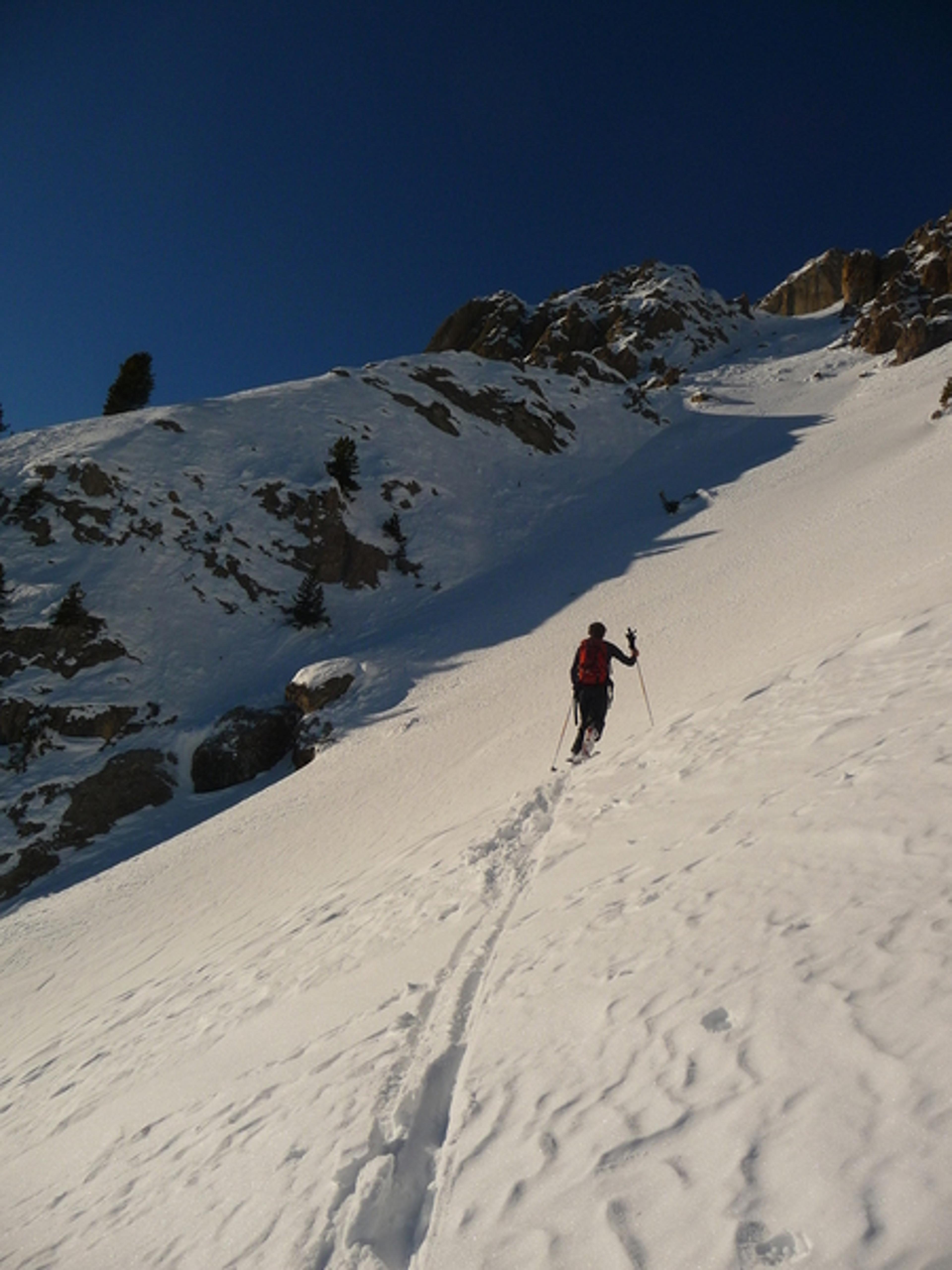 Vallon des Ayes - Petit Puy - Le large couloir NE