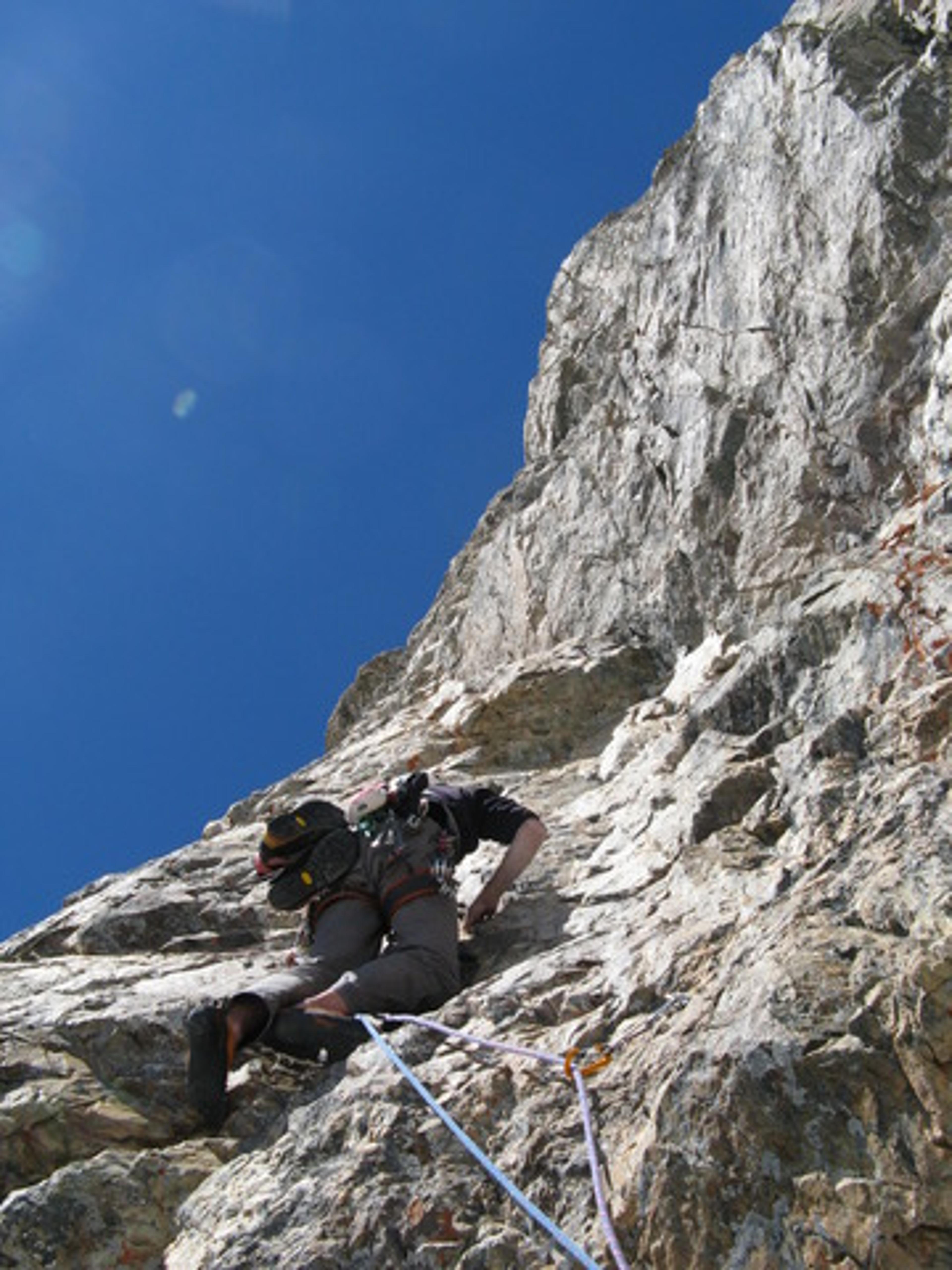 Dans un des 7a de la partie haute, Mitchka