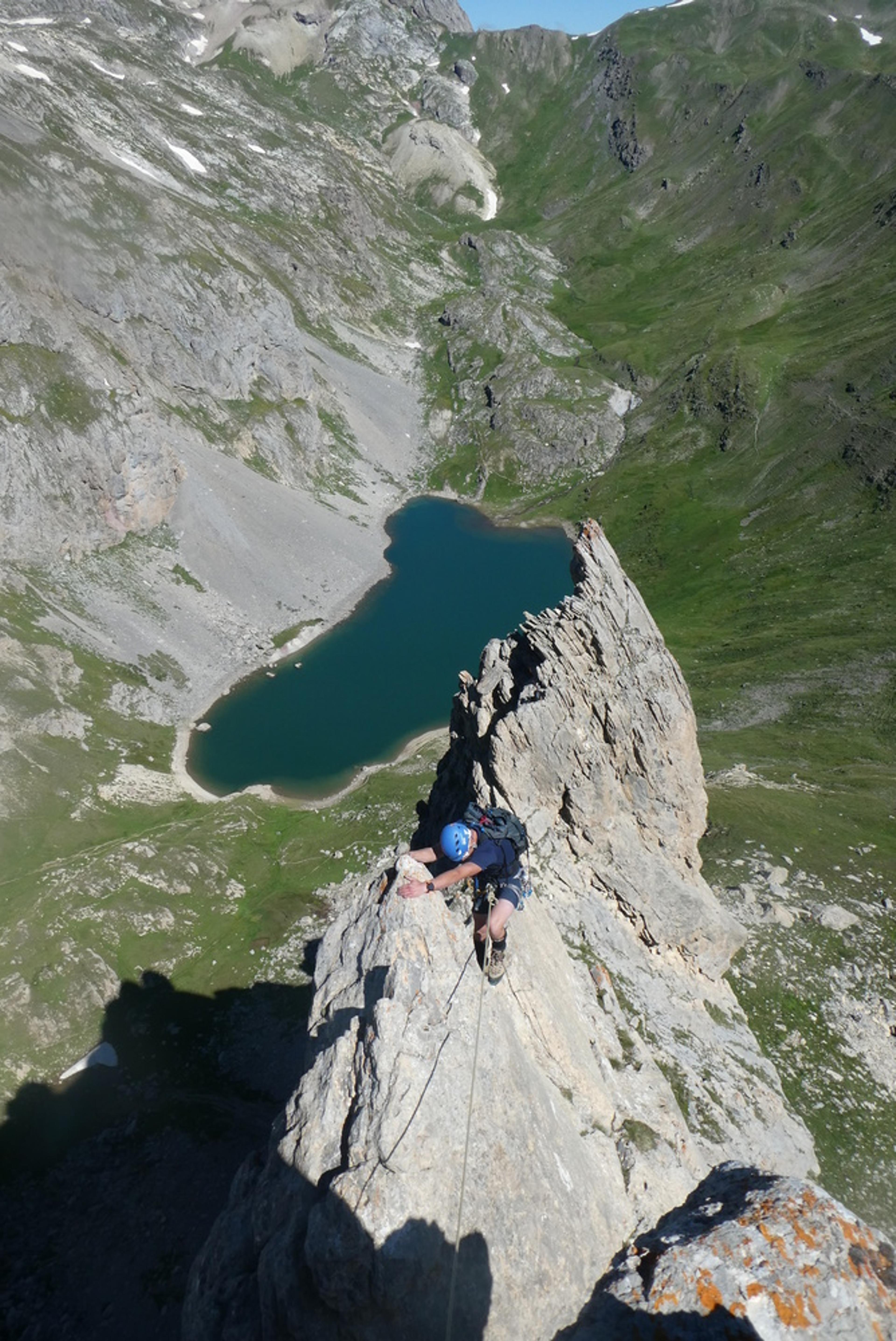 Escalade en grosses sur l'arête de la Bruyère