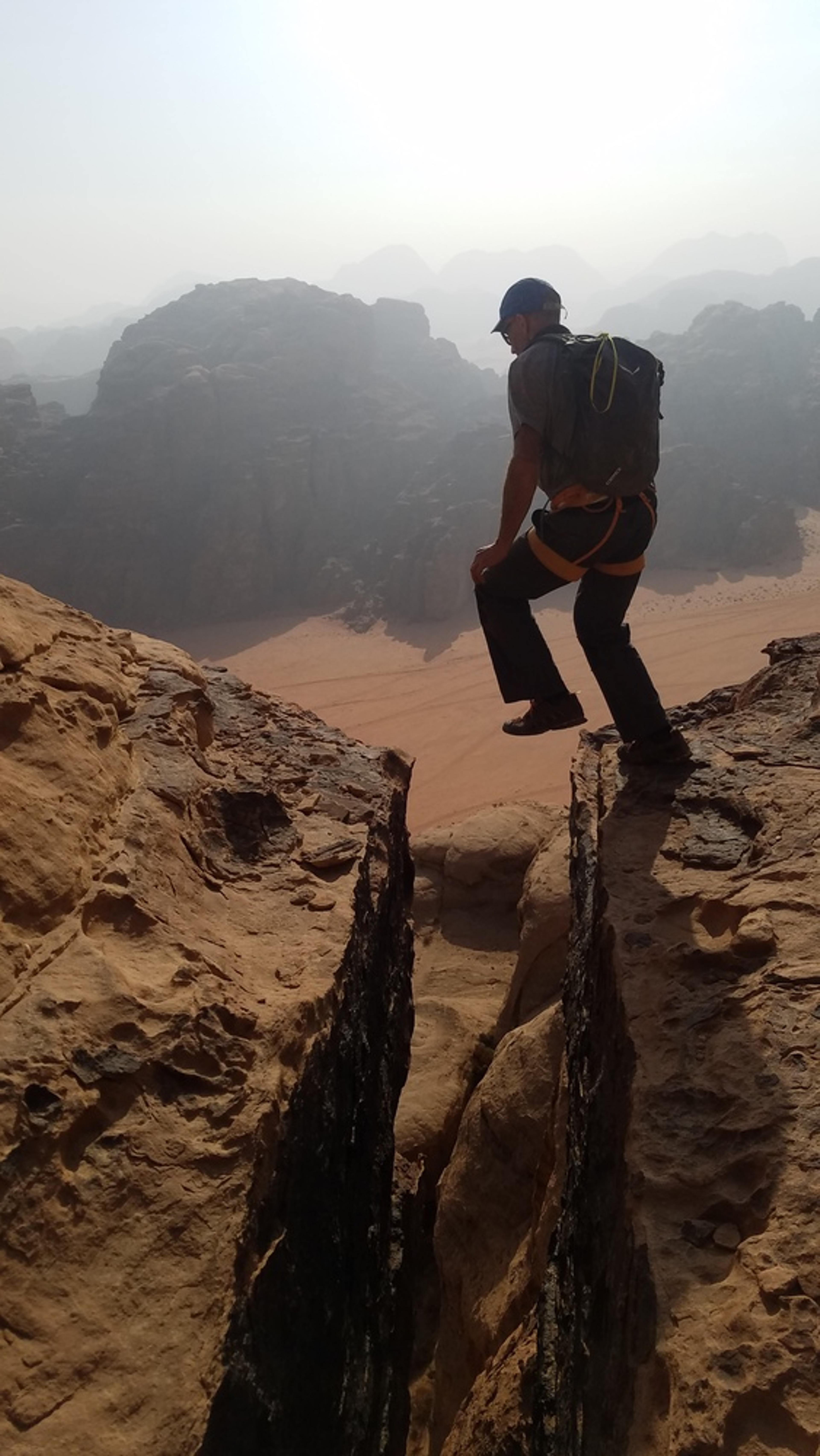 Wadi Rum - Voie Bédouine - Saut de crevasse
