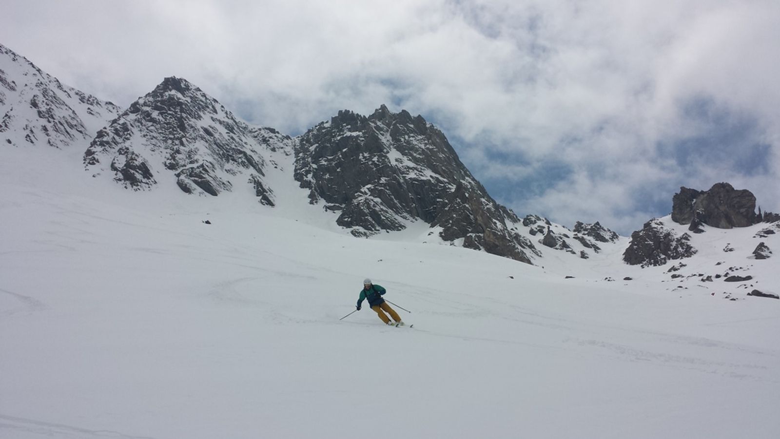 Sagnes Longues - Couloir NW - Sous le couloir toujours très bon!