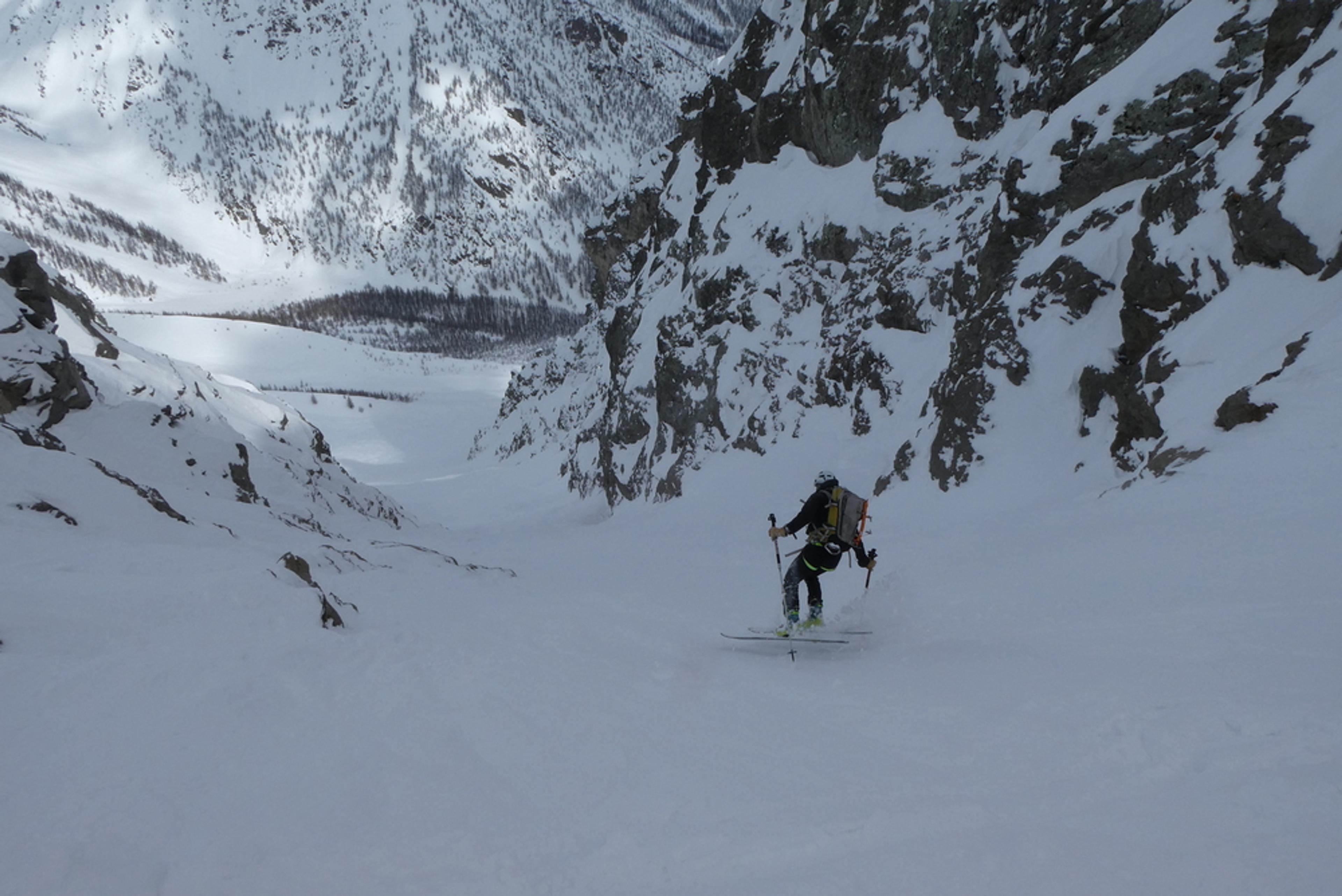 Couloir pente raide - Petit Davin - Et bim