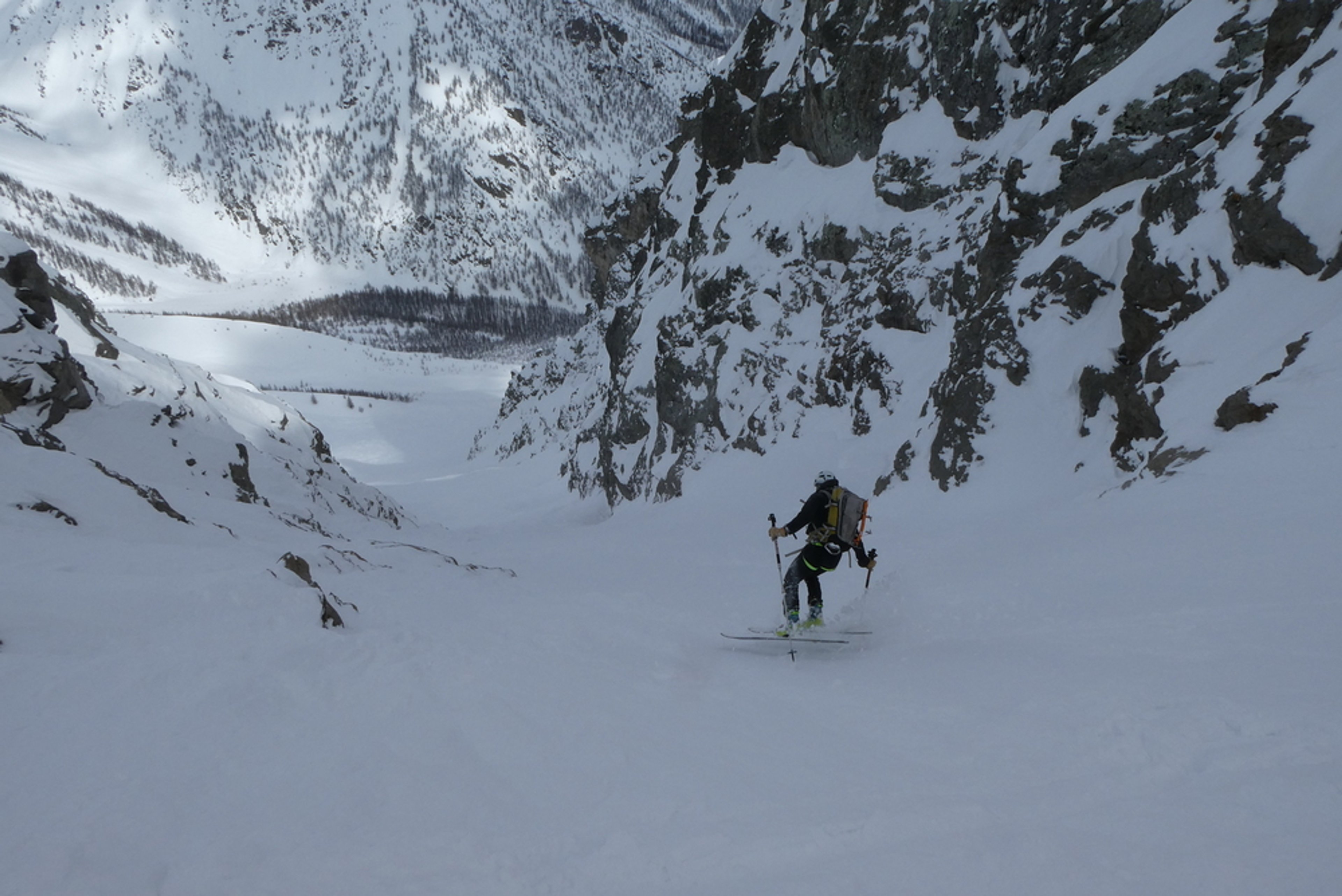 Couloir pente raide - Petit Davin - Et bim