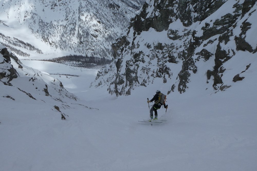 Couloir pente raide - Petit Davin - Et bim