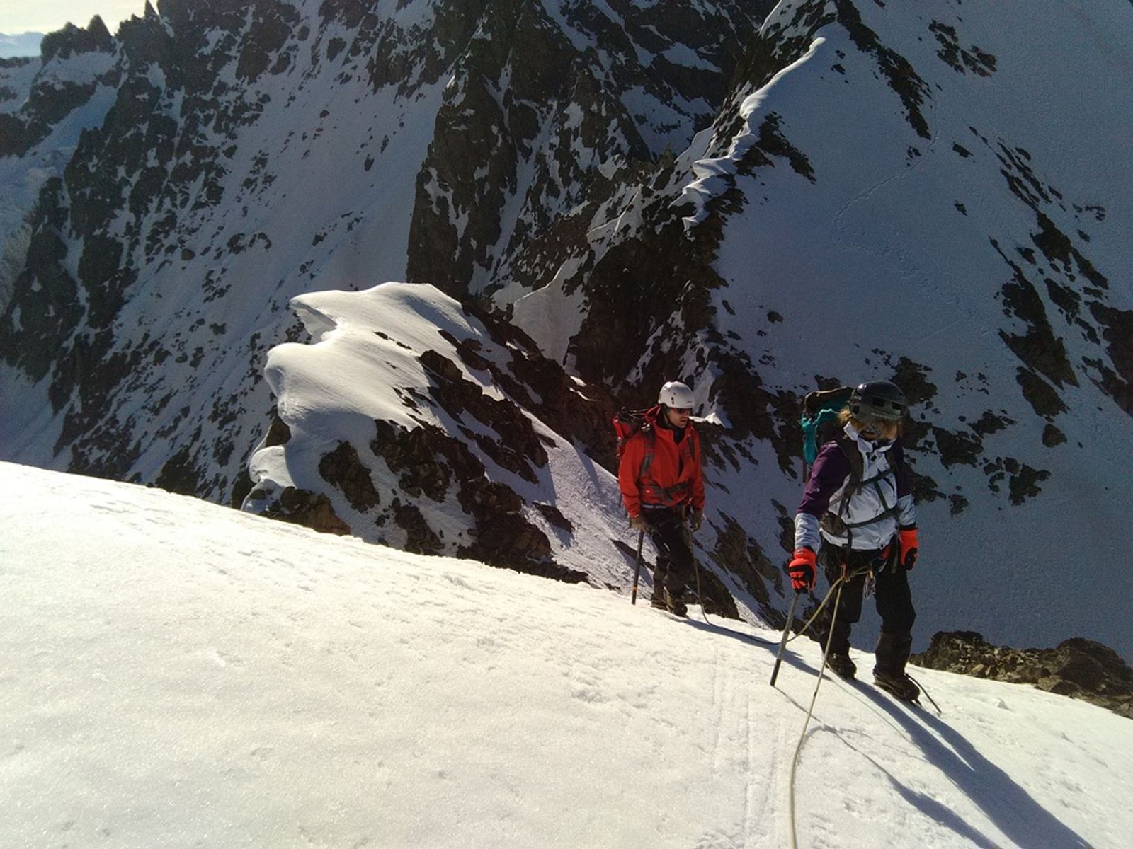 Pointe Cézanne - Couloir Sud et traversée - Conditions idylliques