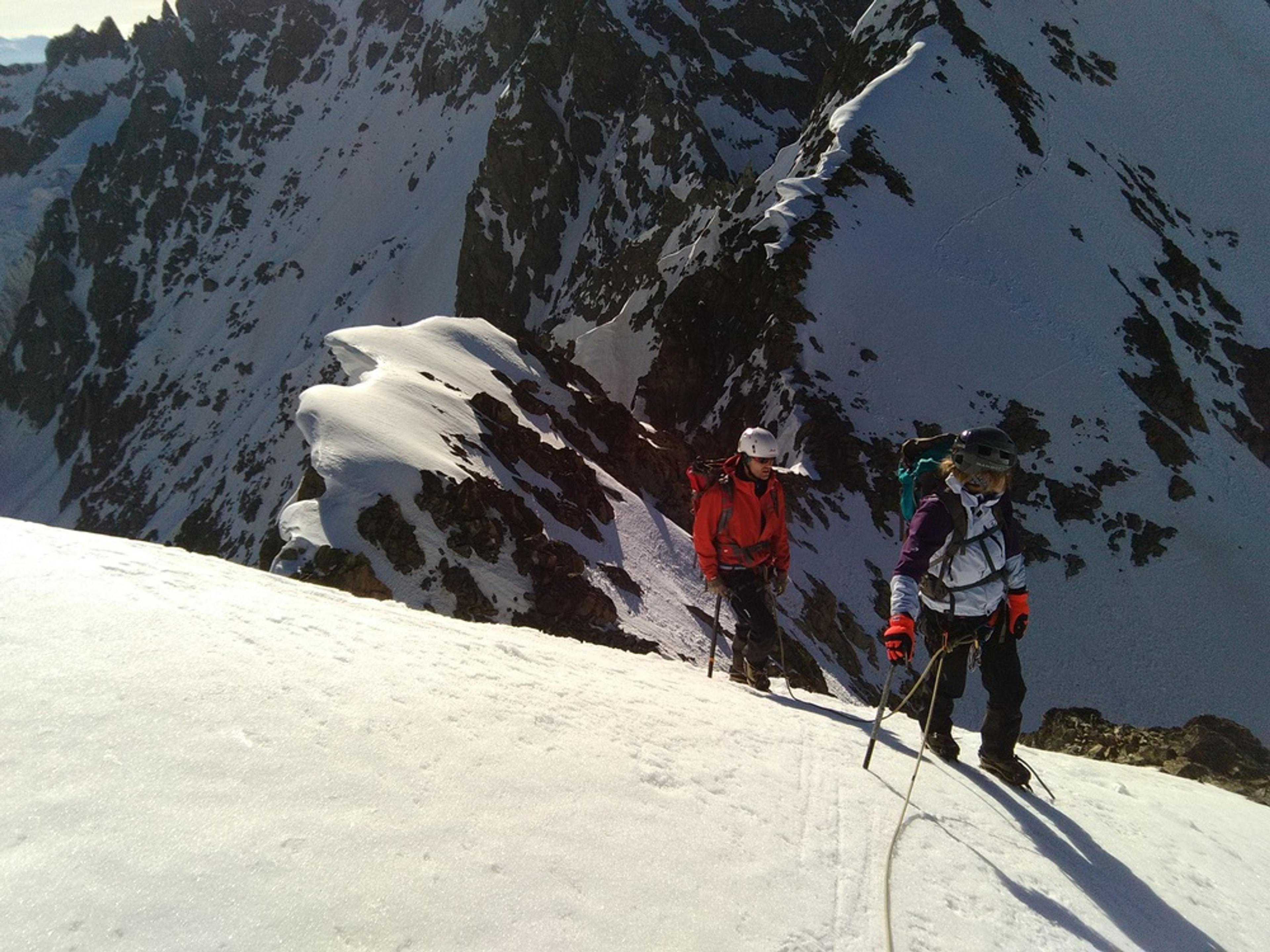 Pointe Cézanne - Couloir Sud et traversée - Conditions idylliques