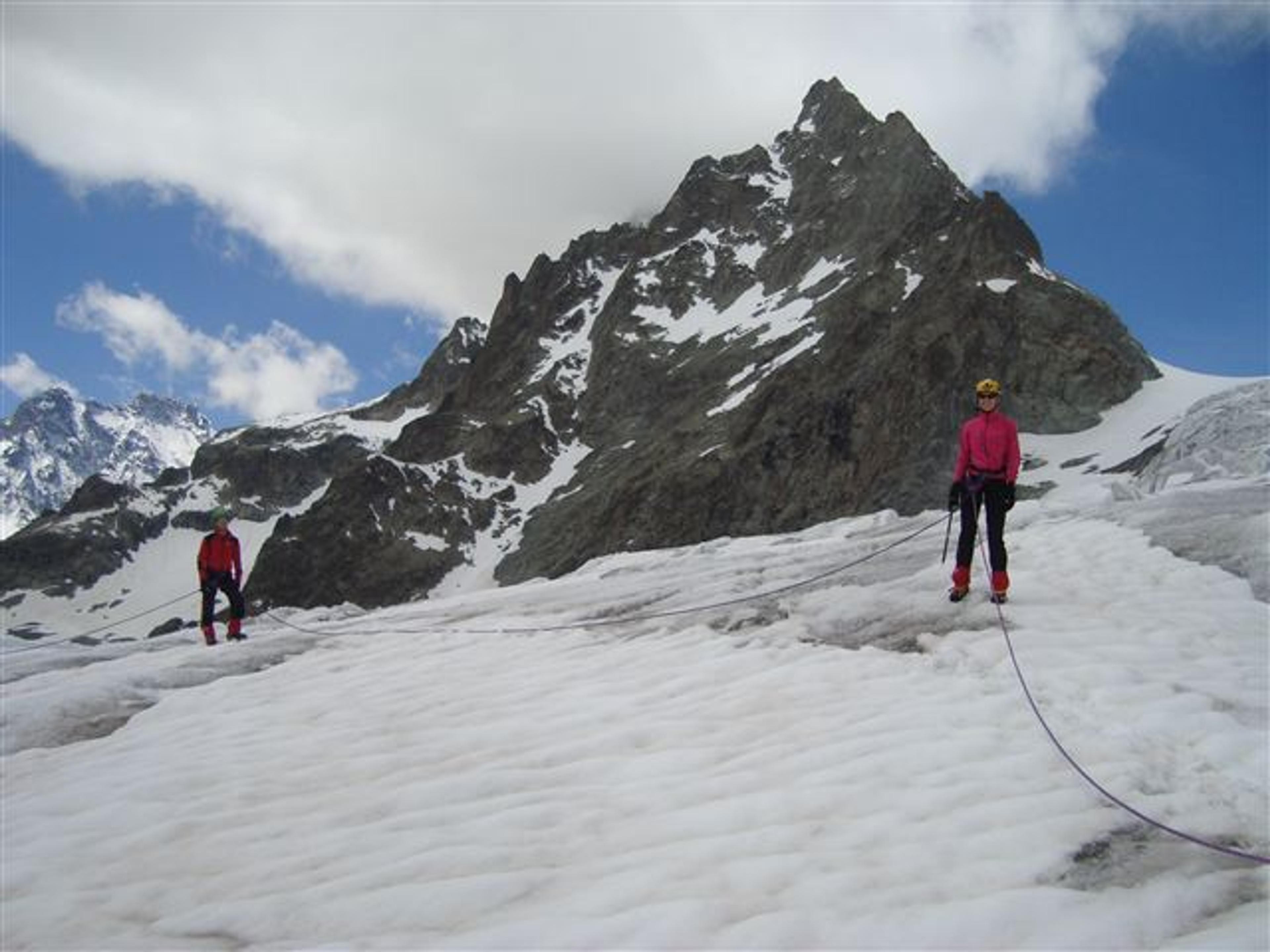 Ecole de glace - Glacier Blanc - Sur le plateau glaciaire