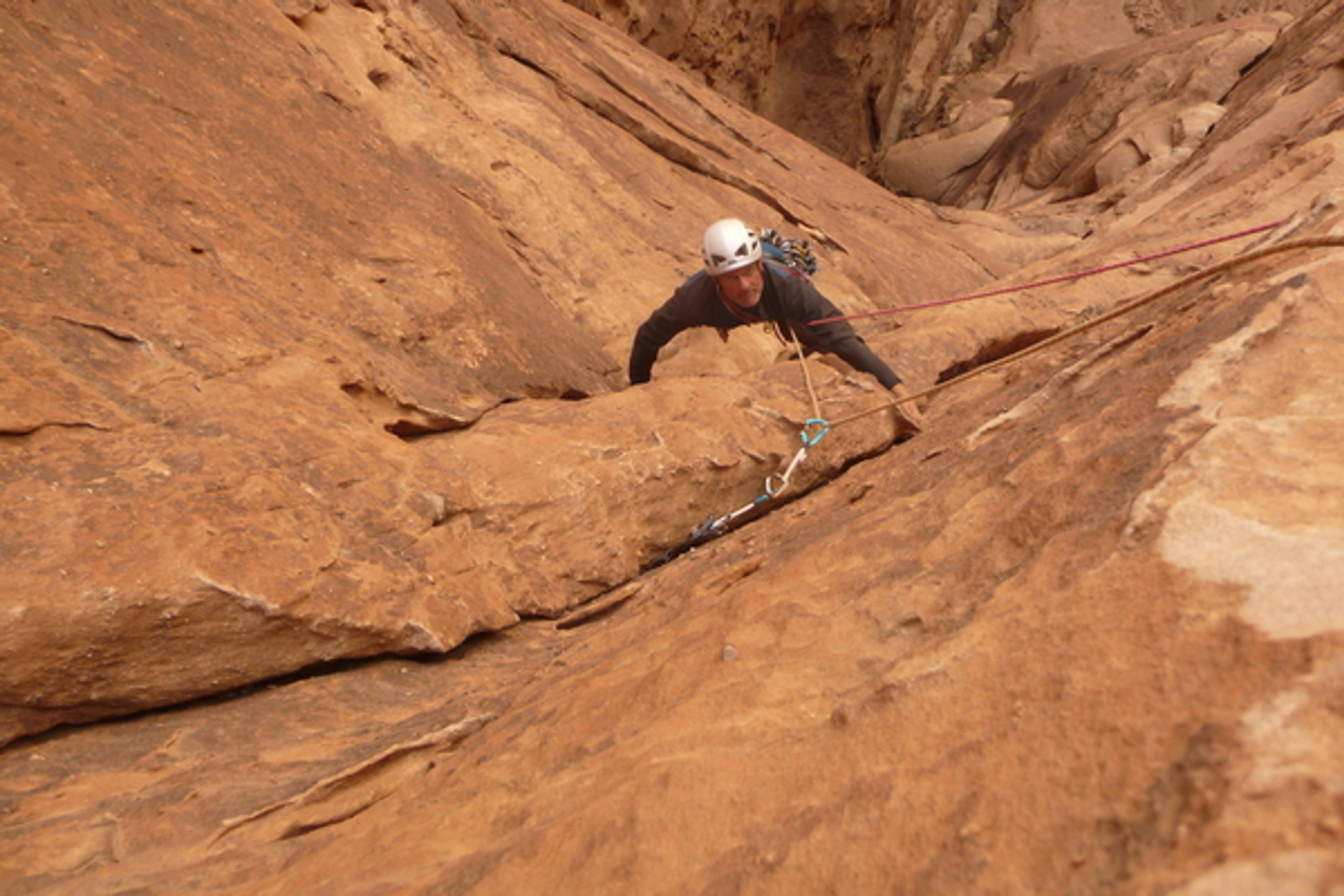 Wadi Rum - Star of Abu Judaiah - Fred en finit avec la 3ème longueur