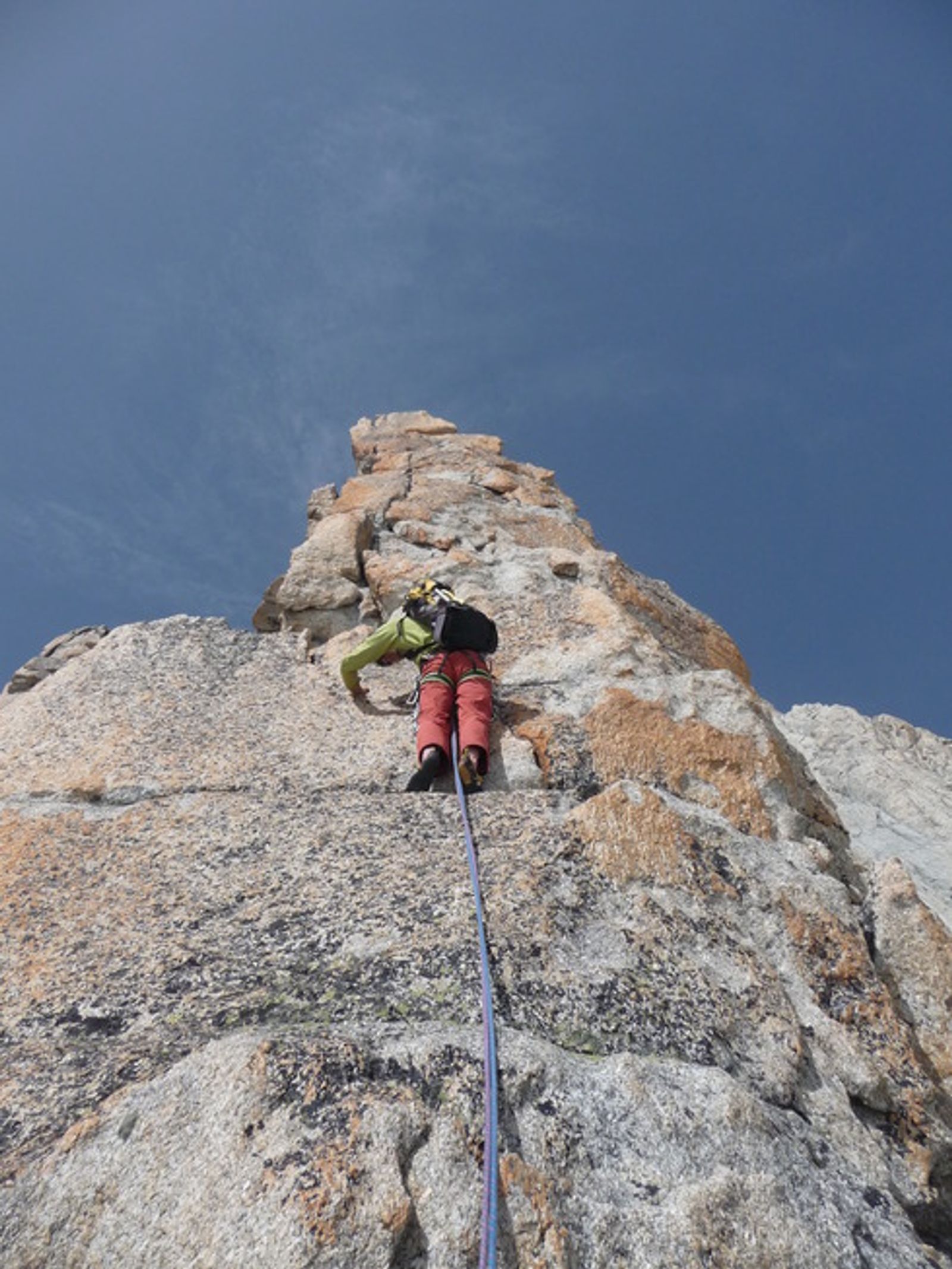 Sylvain sur le fil du pilier Gervasutti