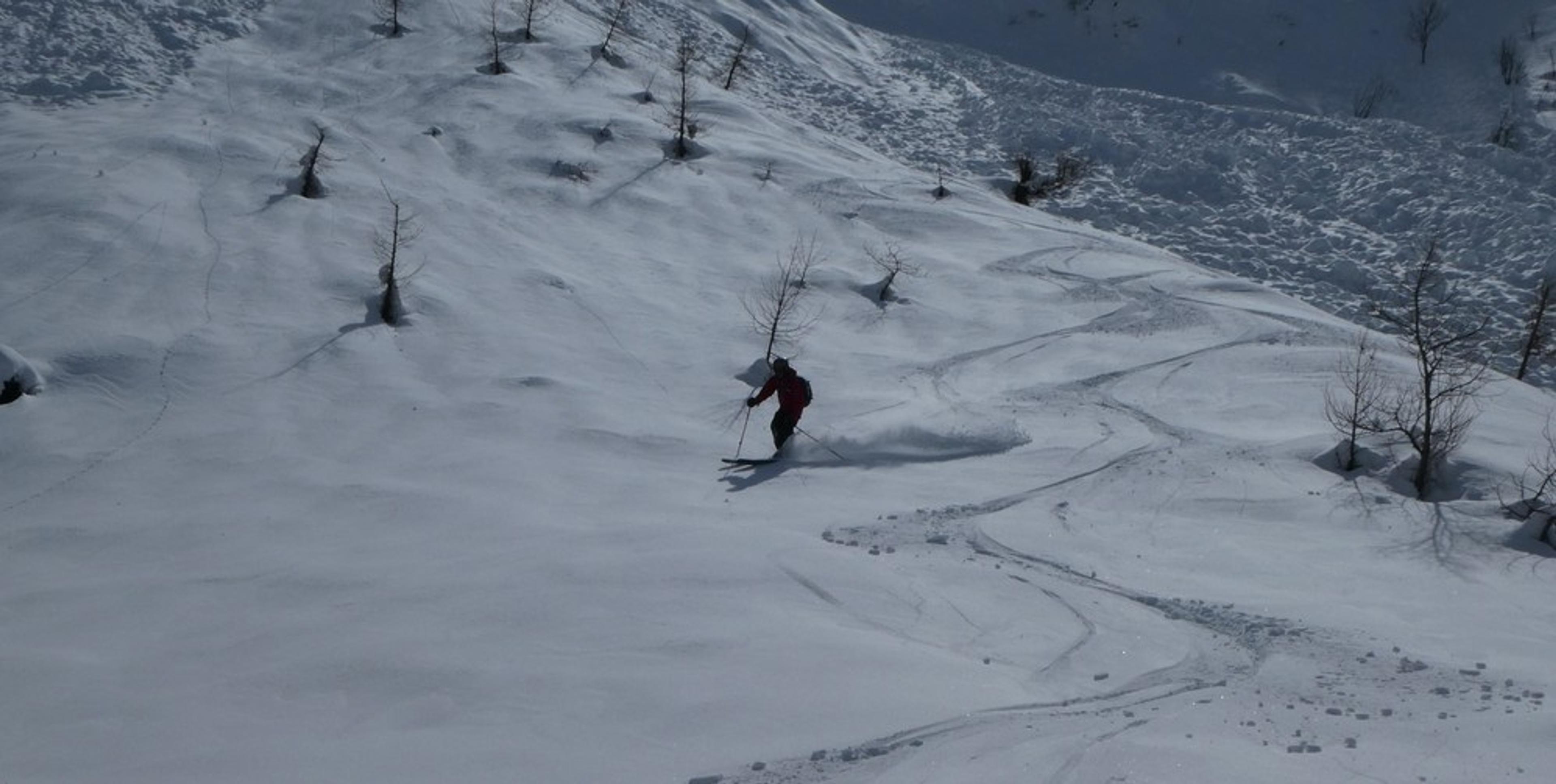 Couloir nord Rouya - Du très bon jusqu'en bas