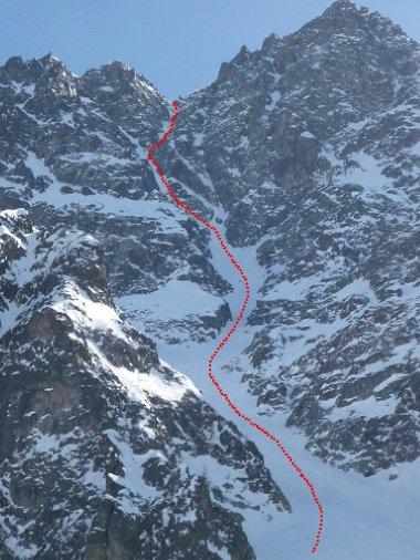 Le tracé de No fiesta au pic du casset