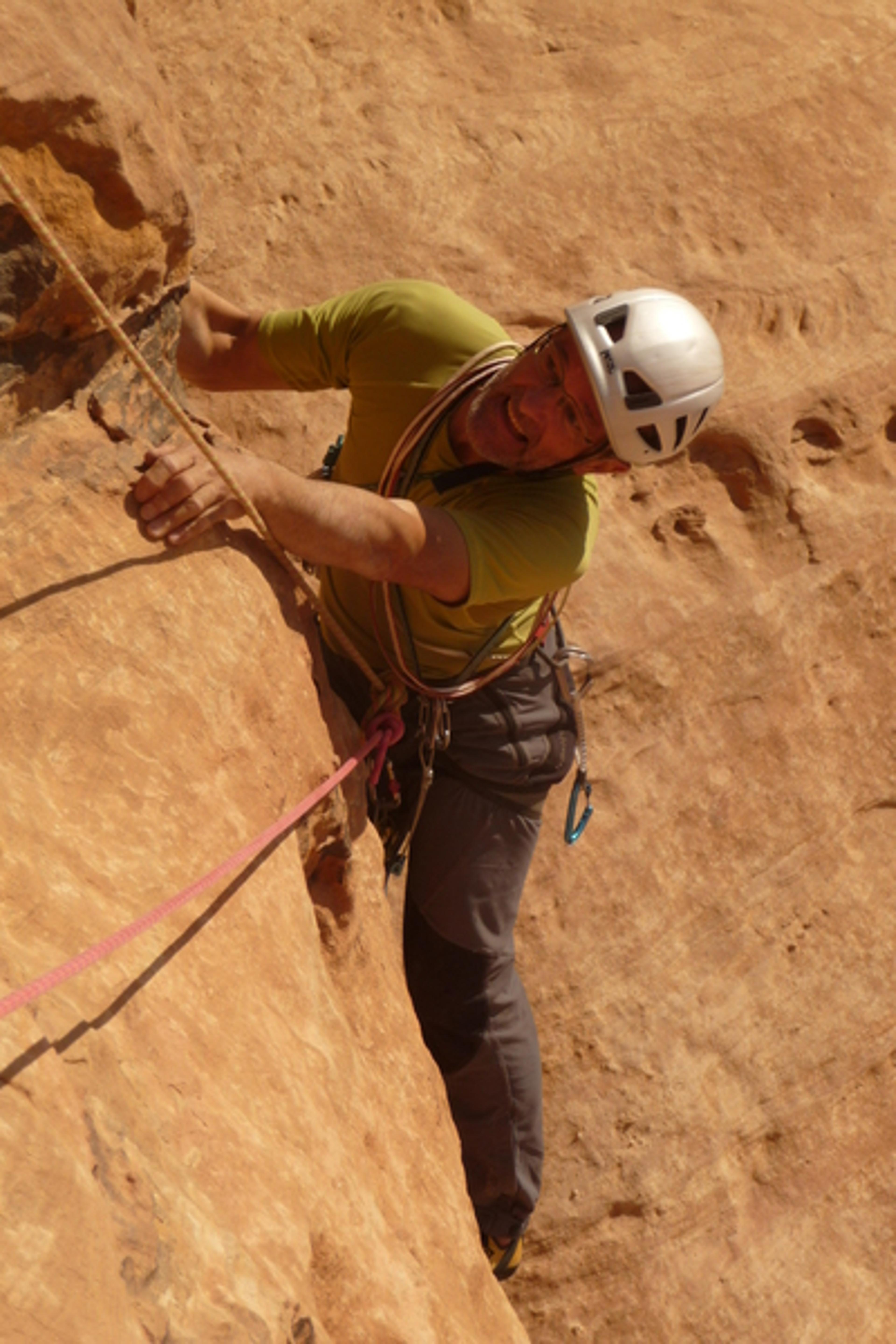 Hiker's road - Le passage clé en 6a