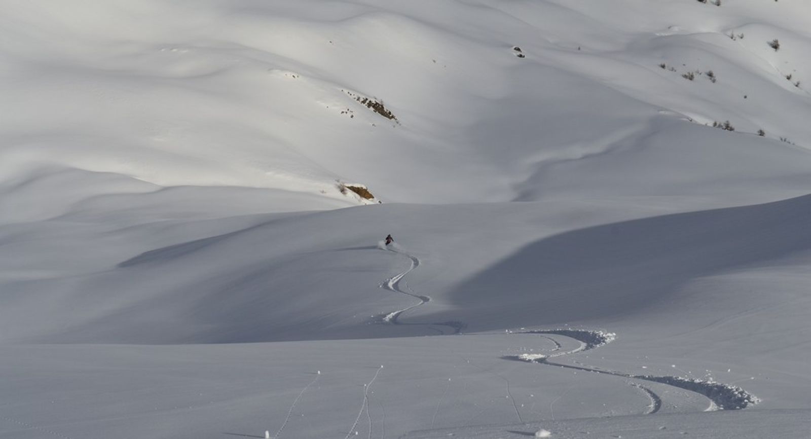 Final du vallon de Testa mouthe en super poudre toujours