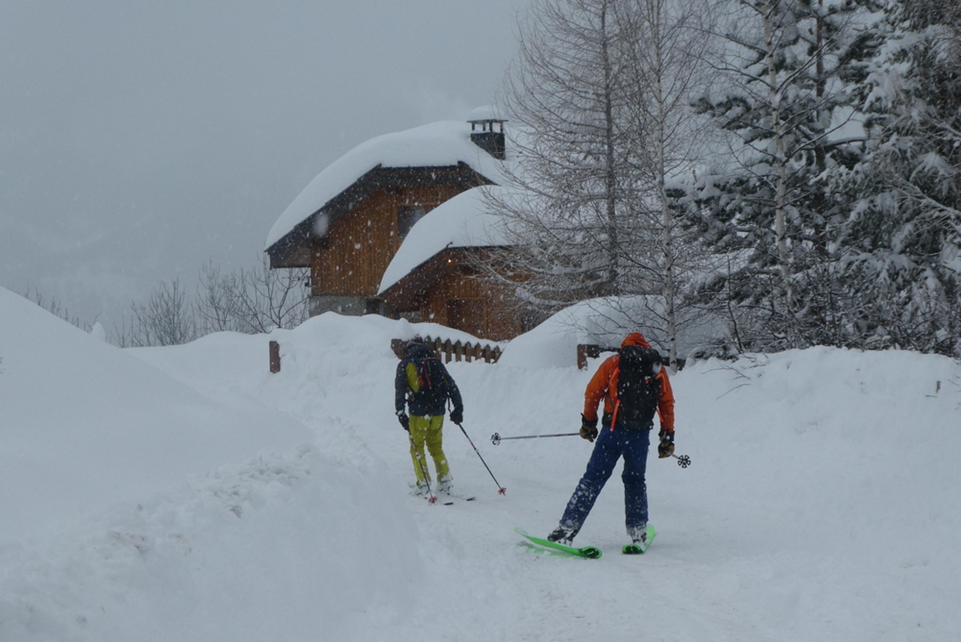 Hors piste Praloup - Retour sur Molanes, ça neige velu