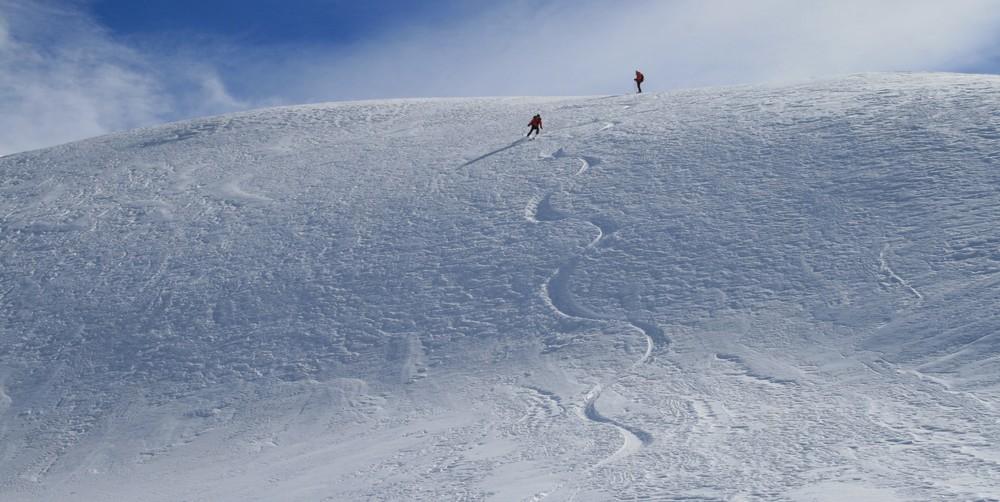Vers la Tête du longet - De la poudreuse!