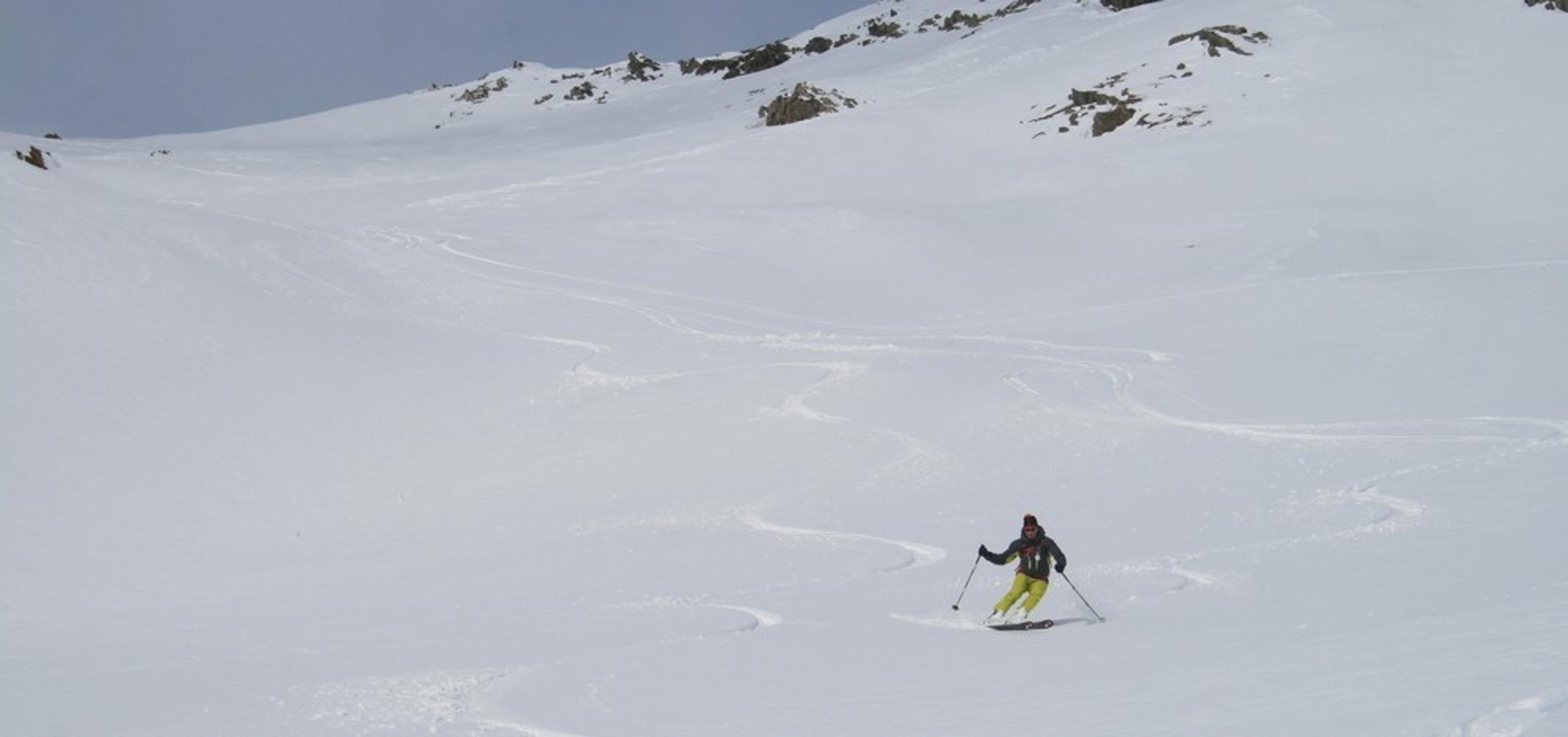 Ski de randonnée Pelvoux - descente sur Puy-Aillaud