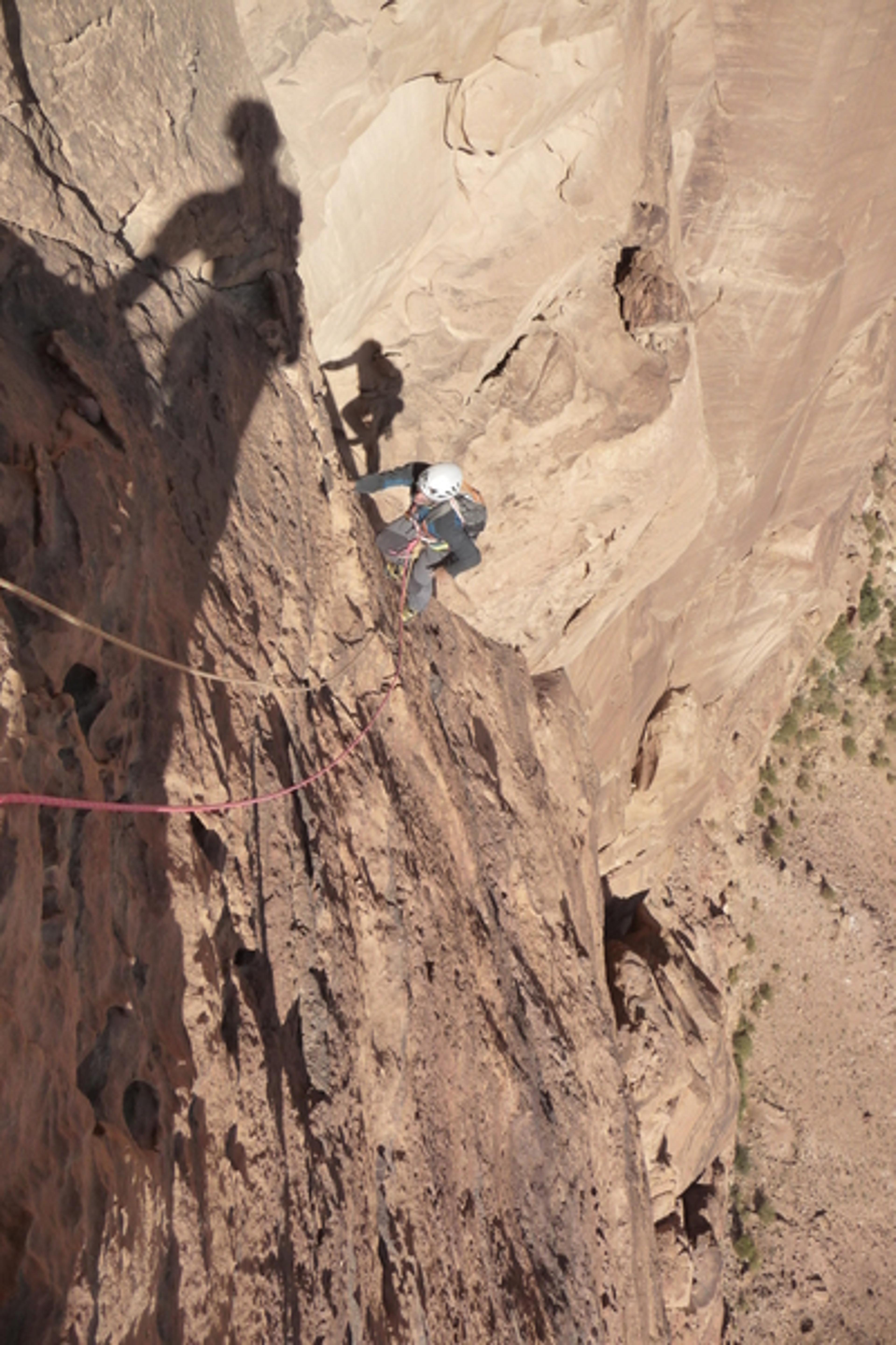 Wadi Rum - Inshallah factor - Le 6a après le crux, classos