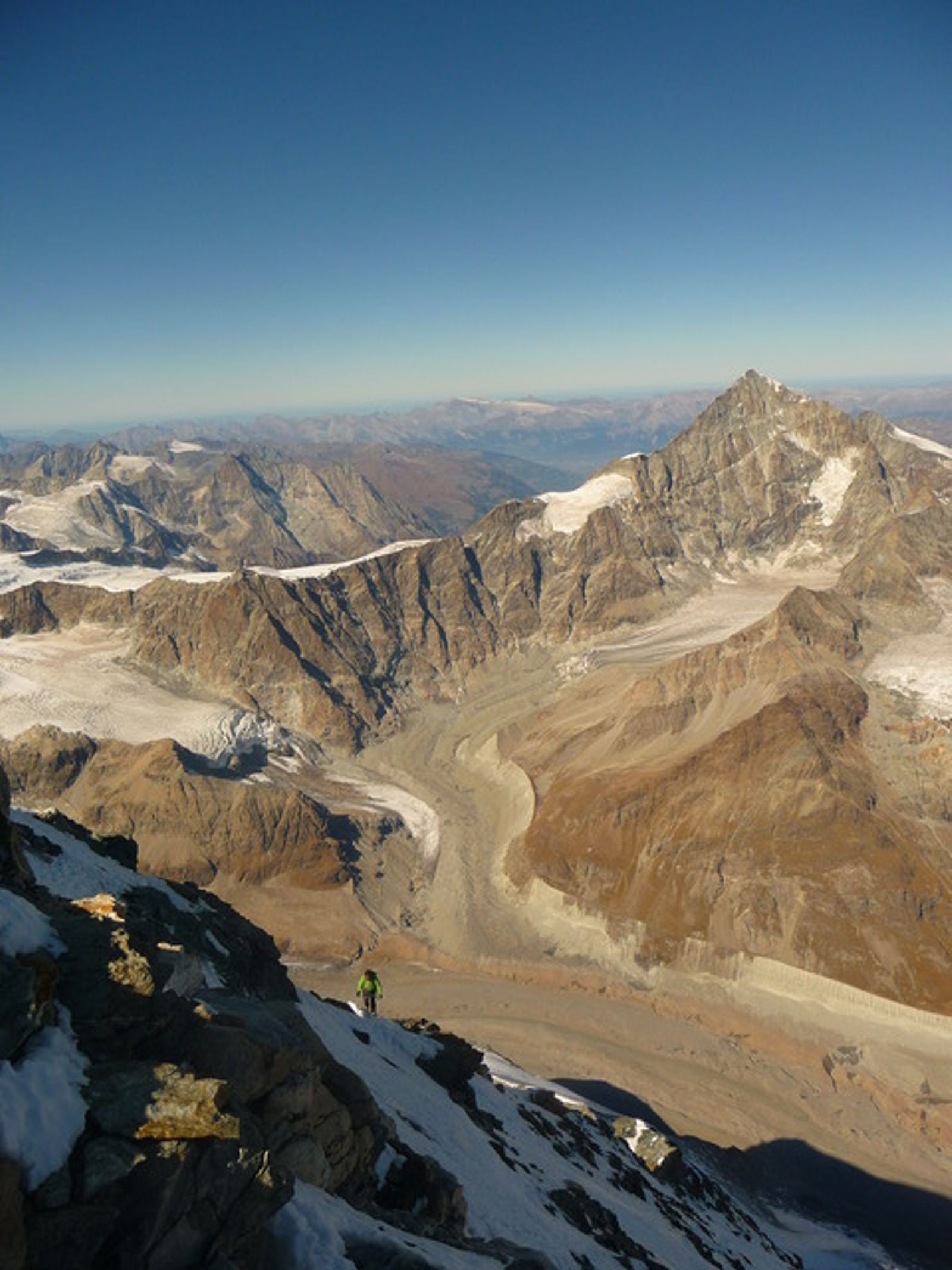 Cervin - Voie Schmidt - Jib en finit avec l'arête de Zmutt