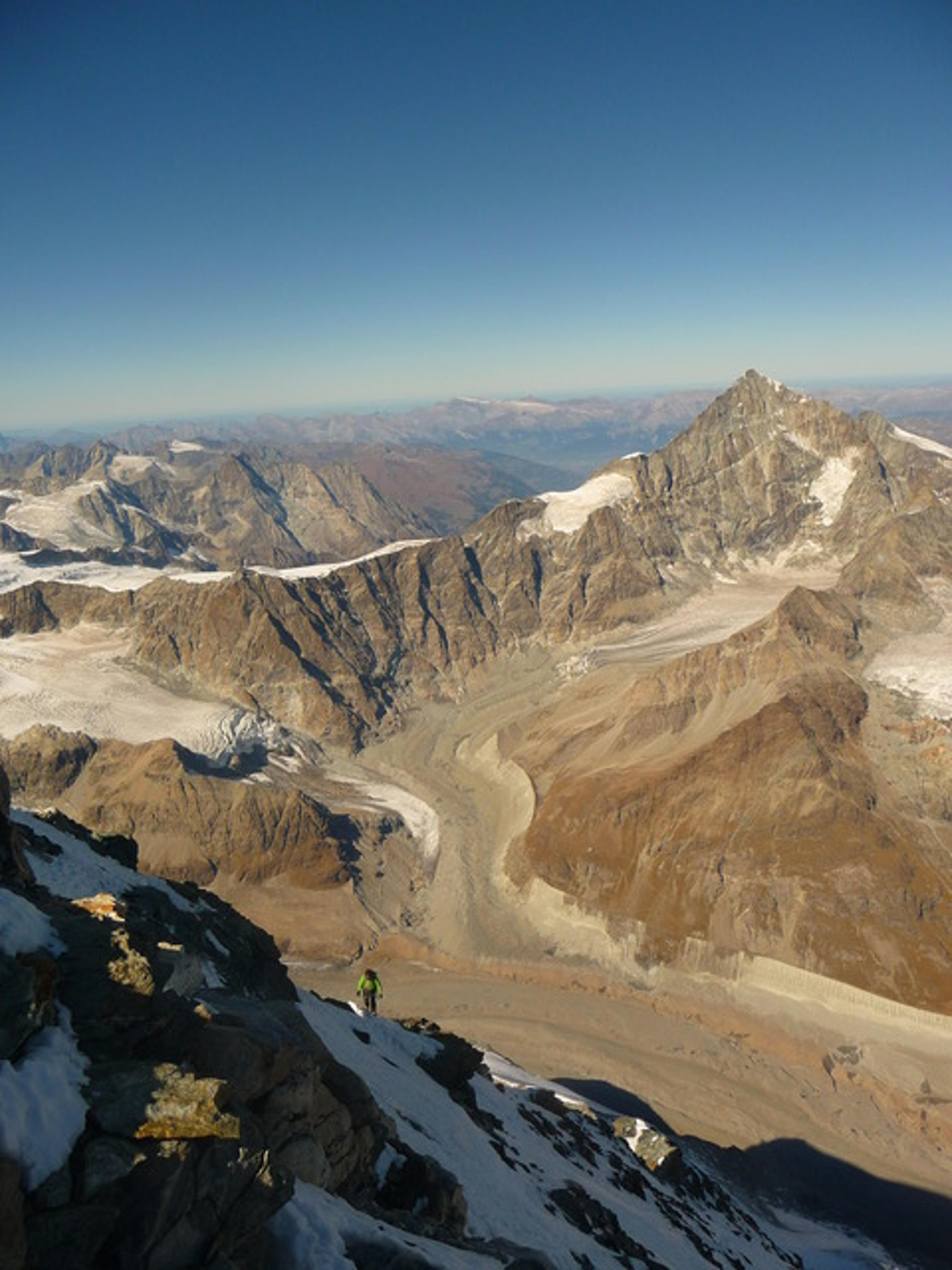 Cervin - Voie Schmidt - Jib en finit avec l'arête de Zmutt