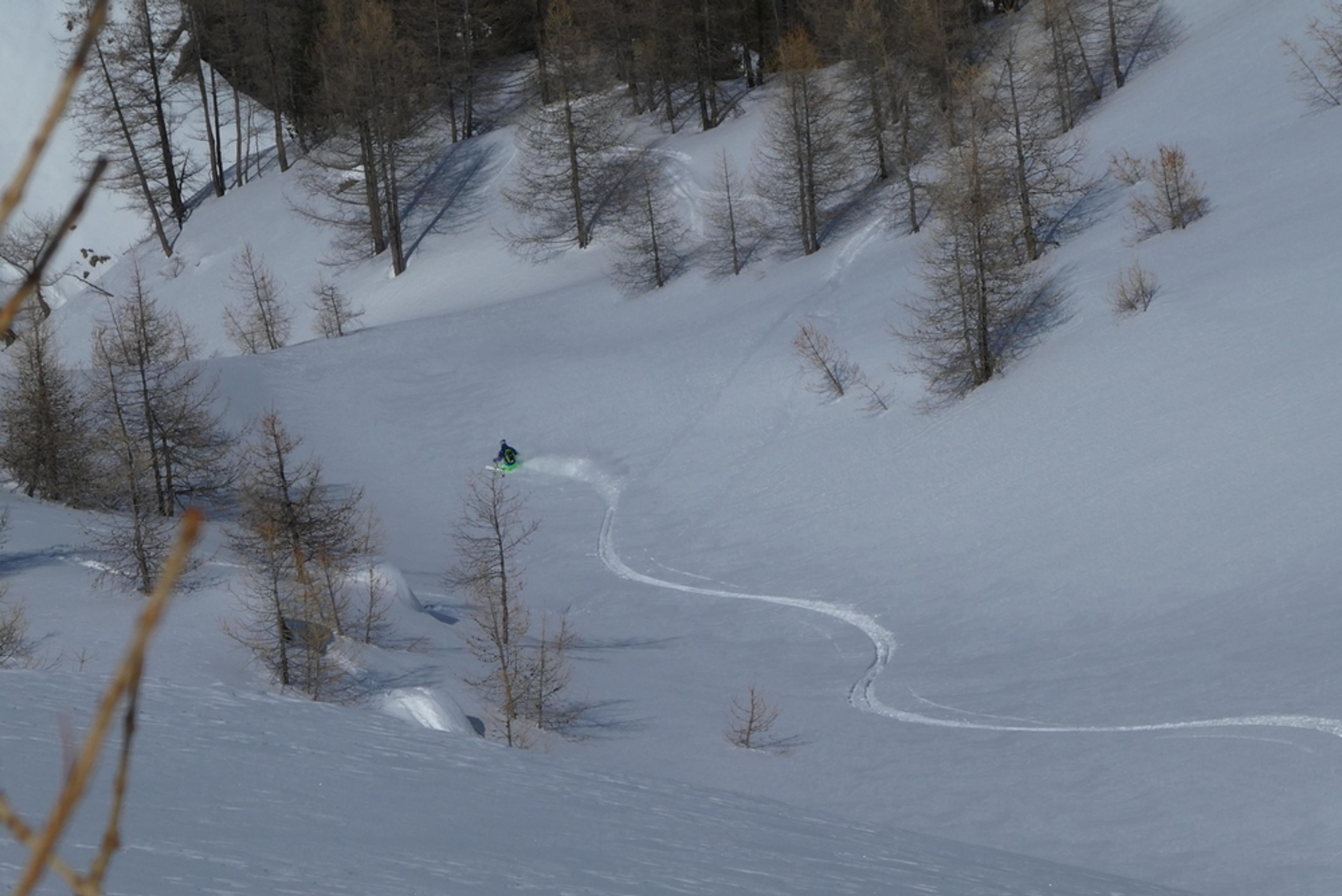 Couloir nord Rocher Blanc - Geof ouvre