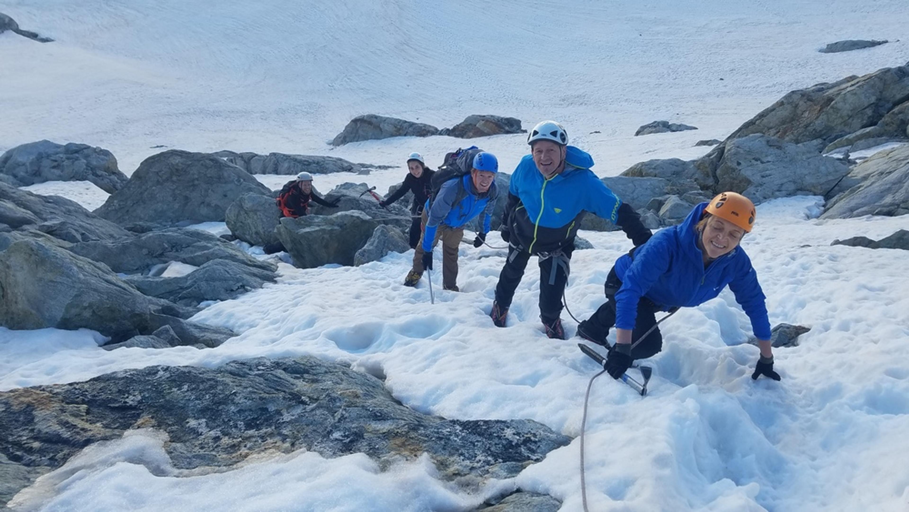 Initiation découverte alpinisme - Pic d'Arsine, partie raide