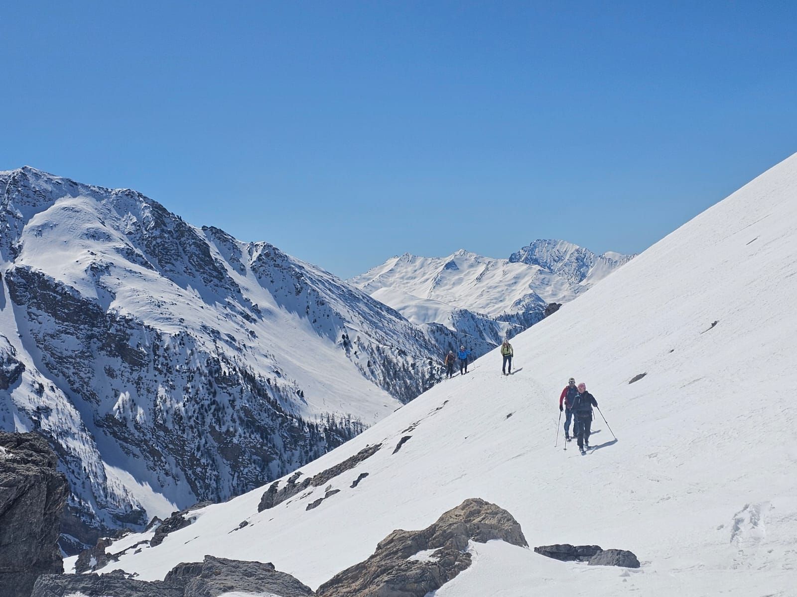 Sur les pentes de la Sauvagea vers le refuge du Chambeyron