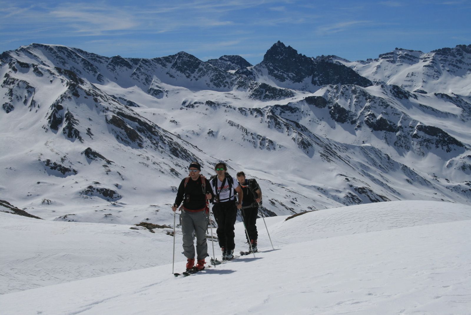 Raid ski Queyras - Tête du Longet - Longue remontée vers la tête du Longet
