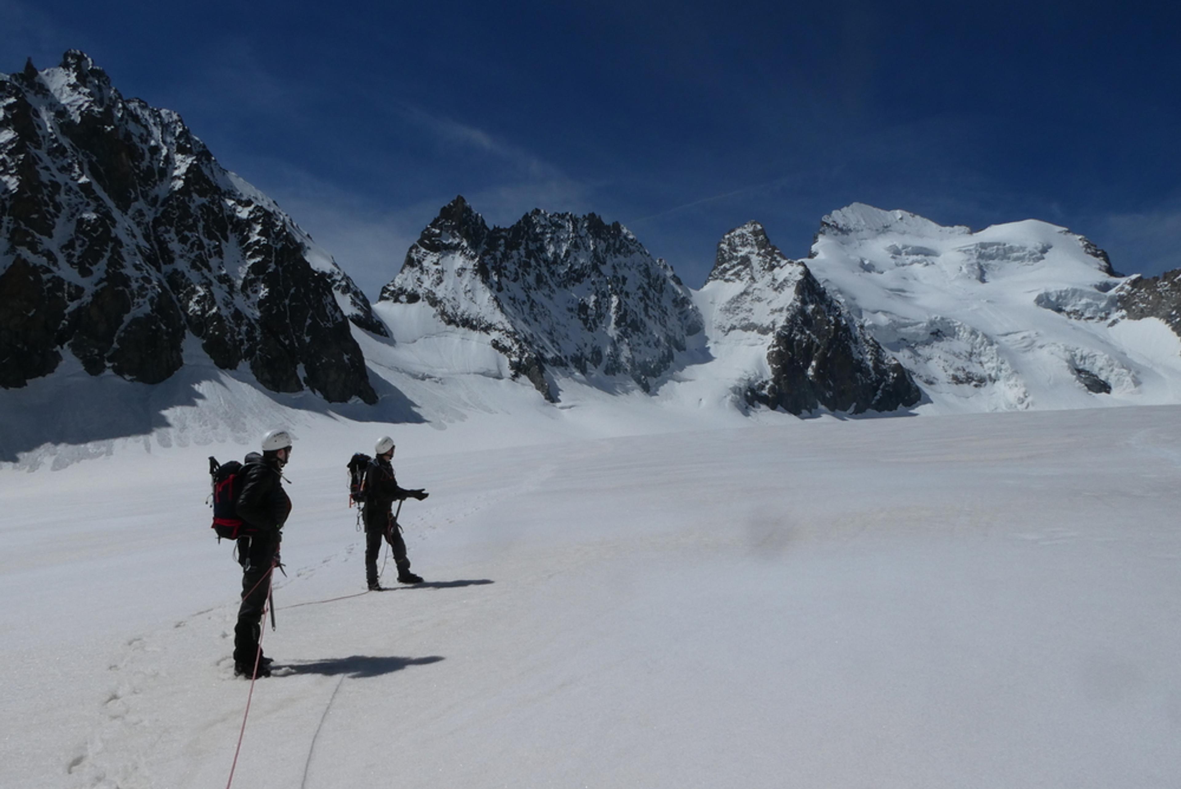 Couloir de la Sagne - Traversée du Glacier Blanc