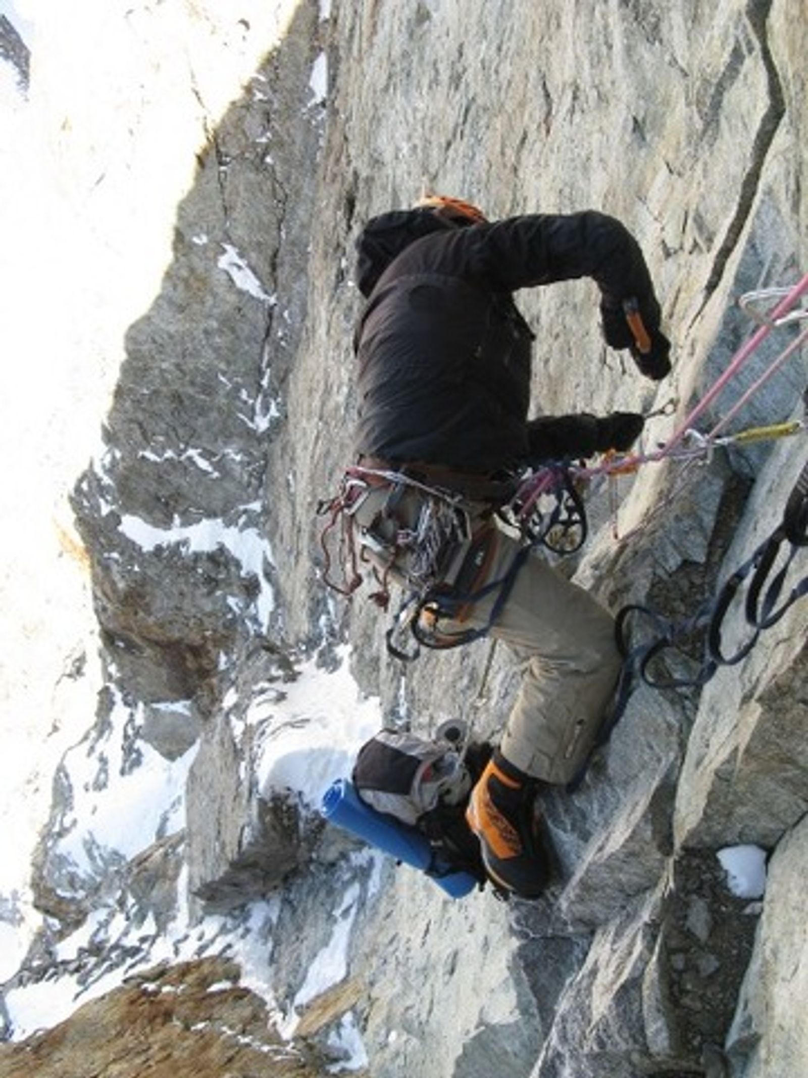 Nico dans l'artif du haut de la Couzy desmaison