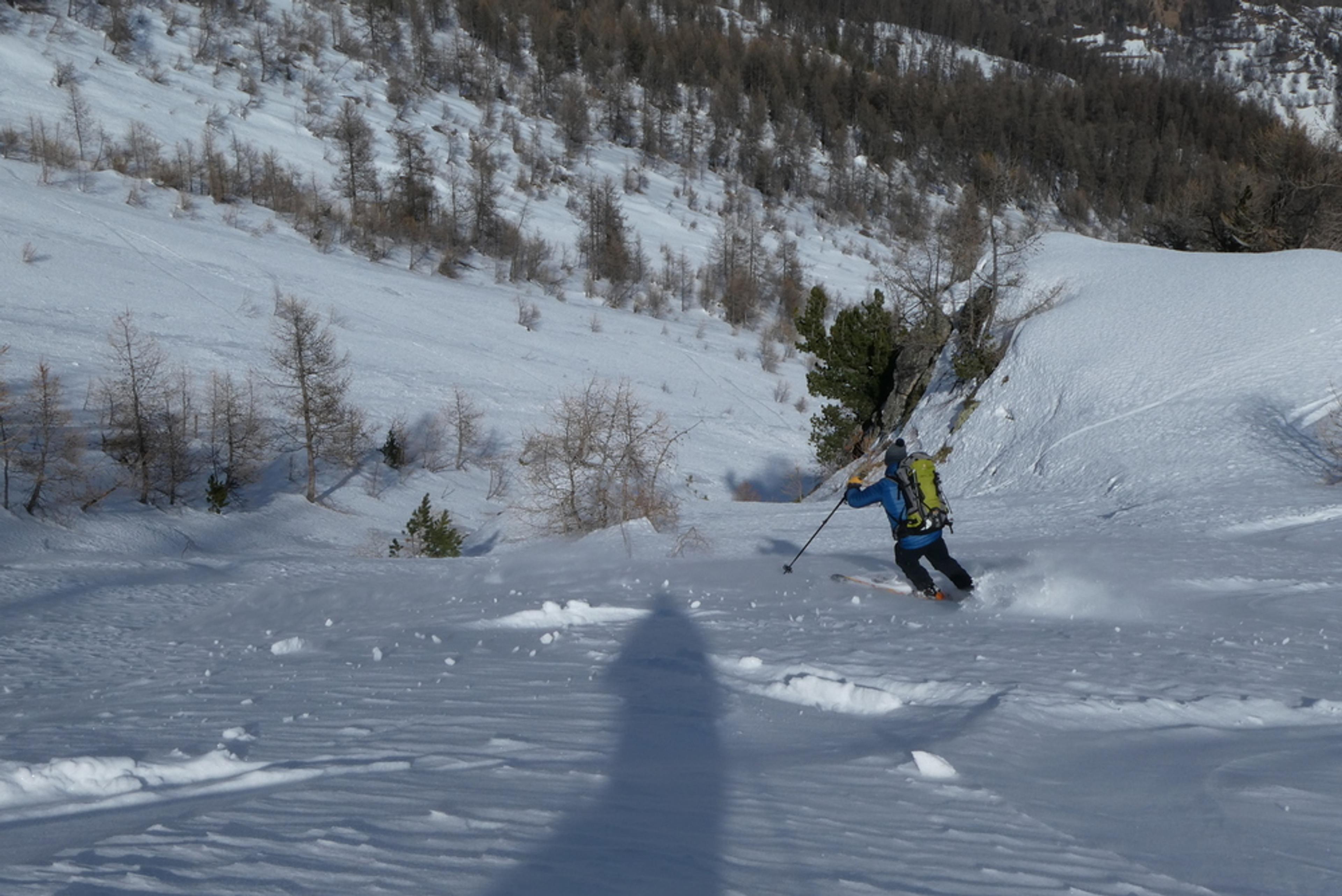 Aiguillas - Ski de rando - Patrick à l'oeuvre