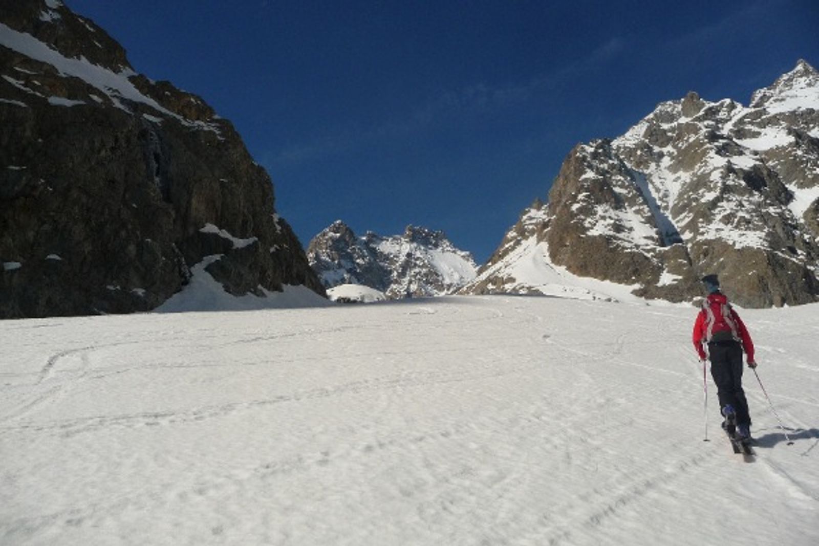 Ski Glacier noir - Sur le haut de la première branche du Glacier